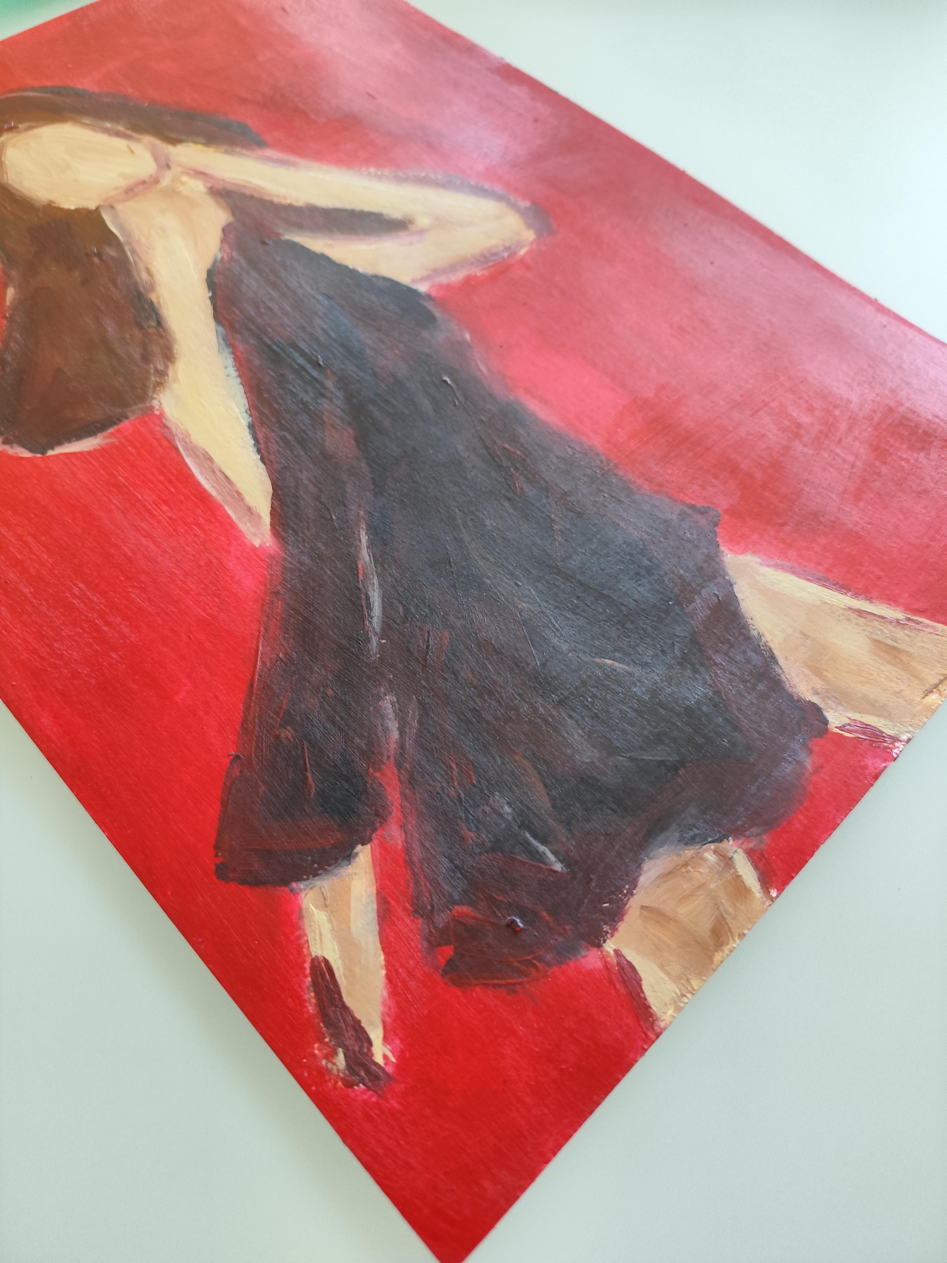 Zeitgenössische abstrakte impressionistische Frauenfigur 