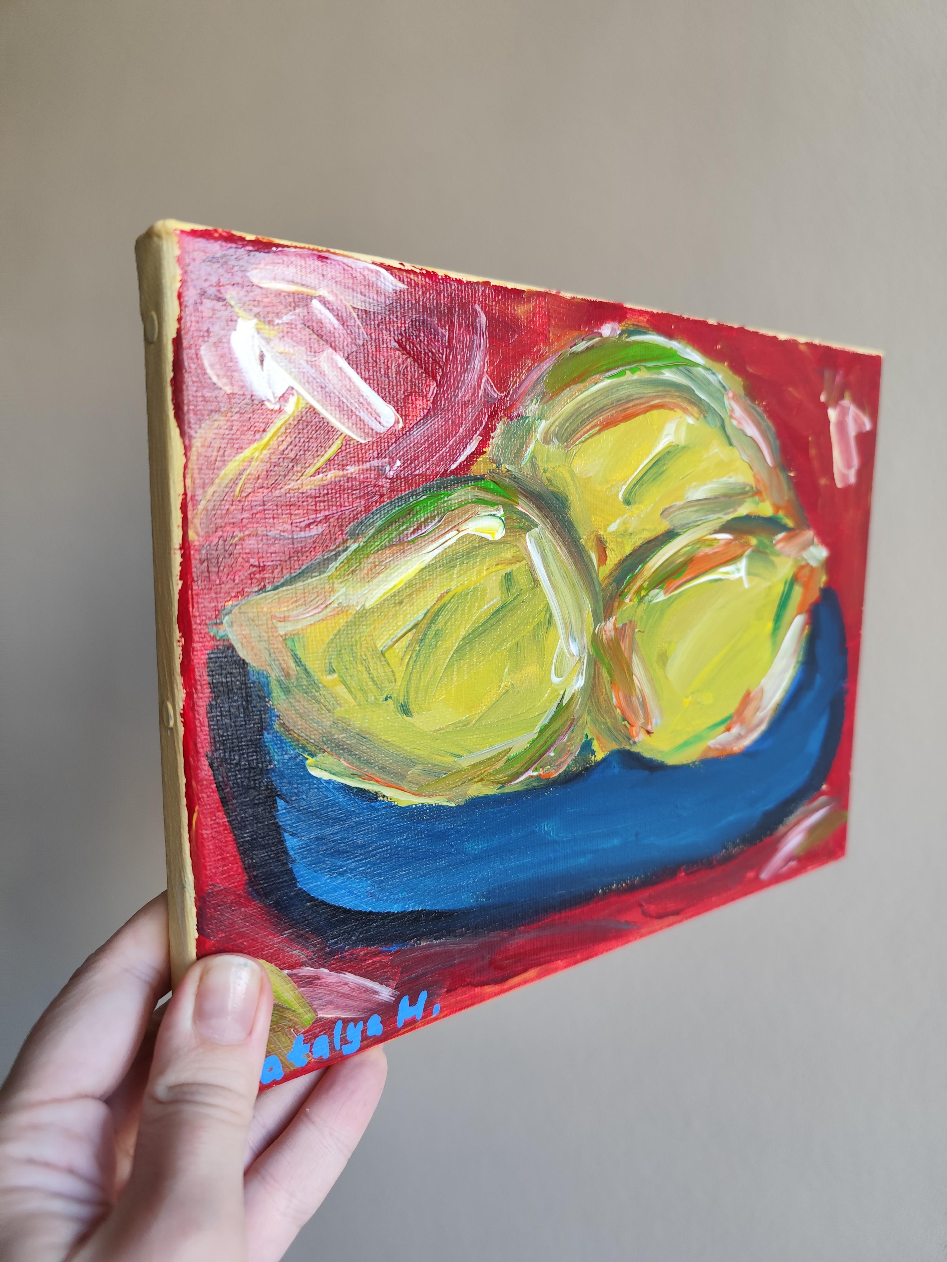 Zeitgenössische abstrakte Stilleben figurative kleine Kunst Gemälde 