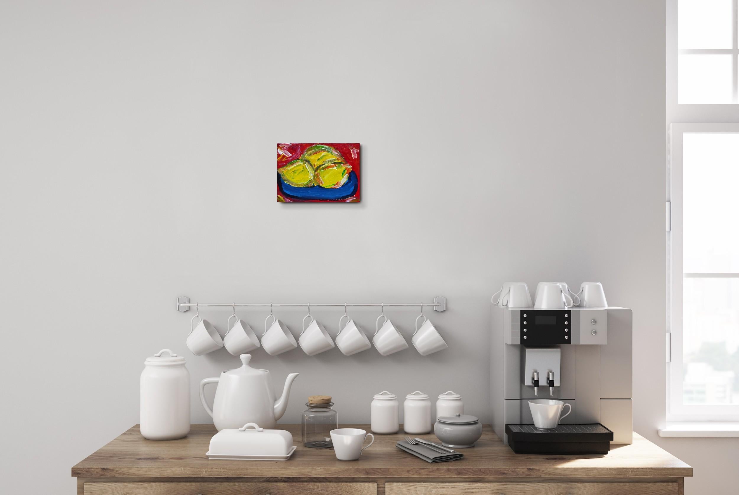 Zeitgenössische abstrakte Stilleben figurative kleine Kunst Gemälde 