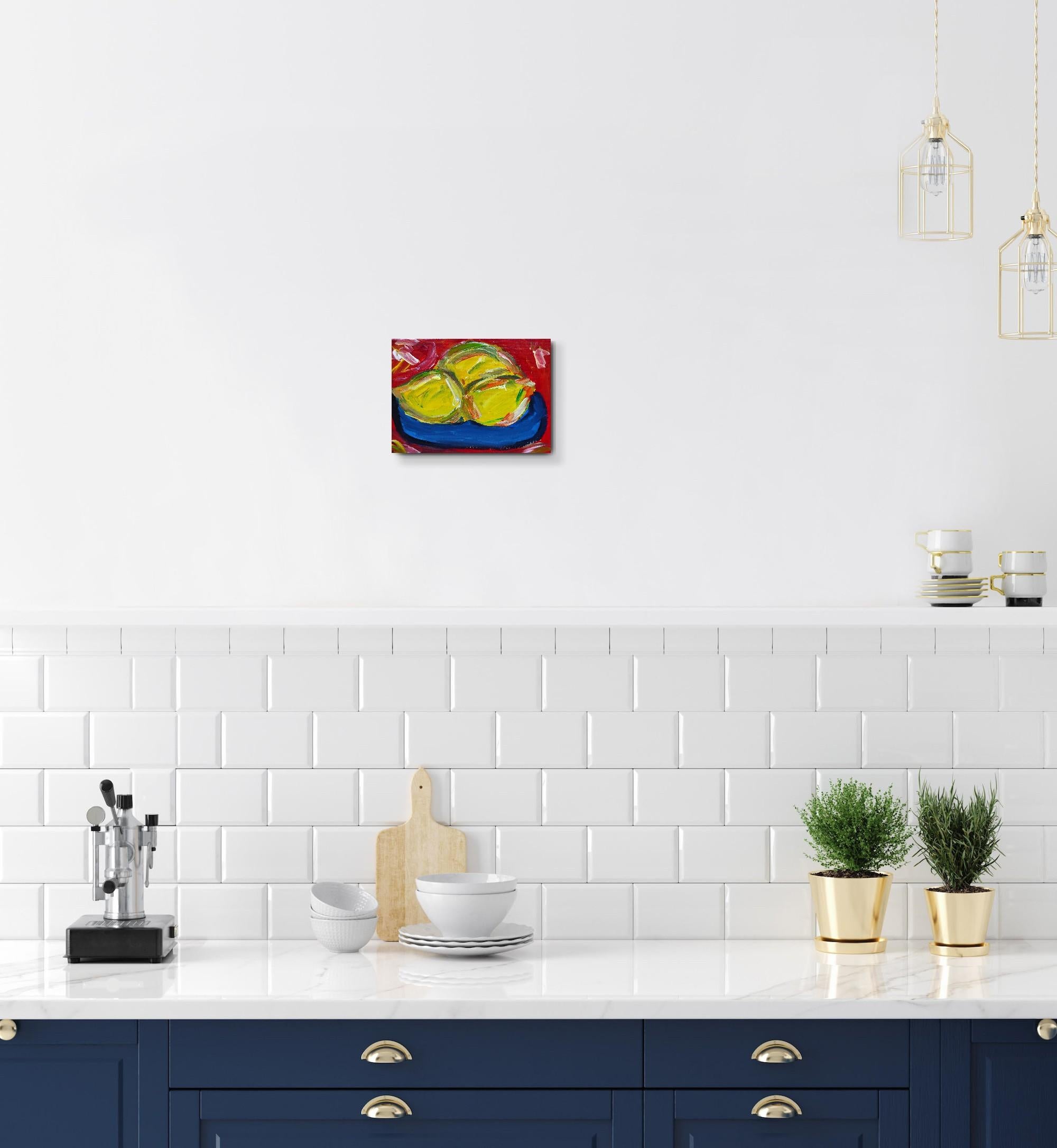 Zeitgenössische abstrakte Stilleben figurative kleine Kunst Gemälde 