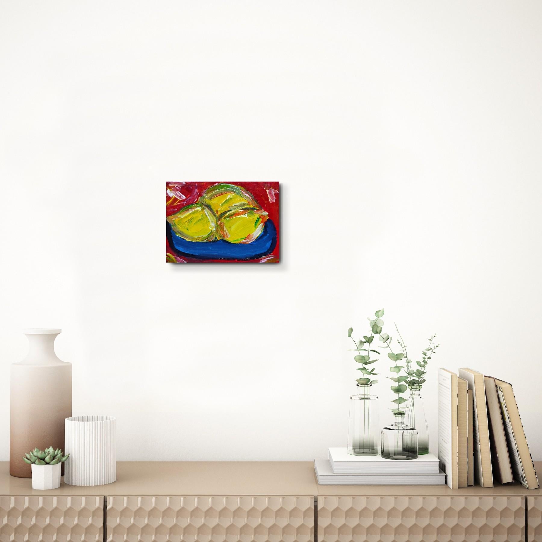 Zeitgenössische abstrakte Stilleben figurative kleine Kunst Gemälde 