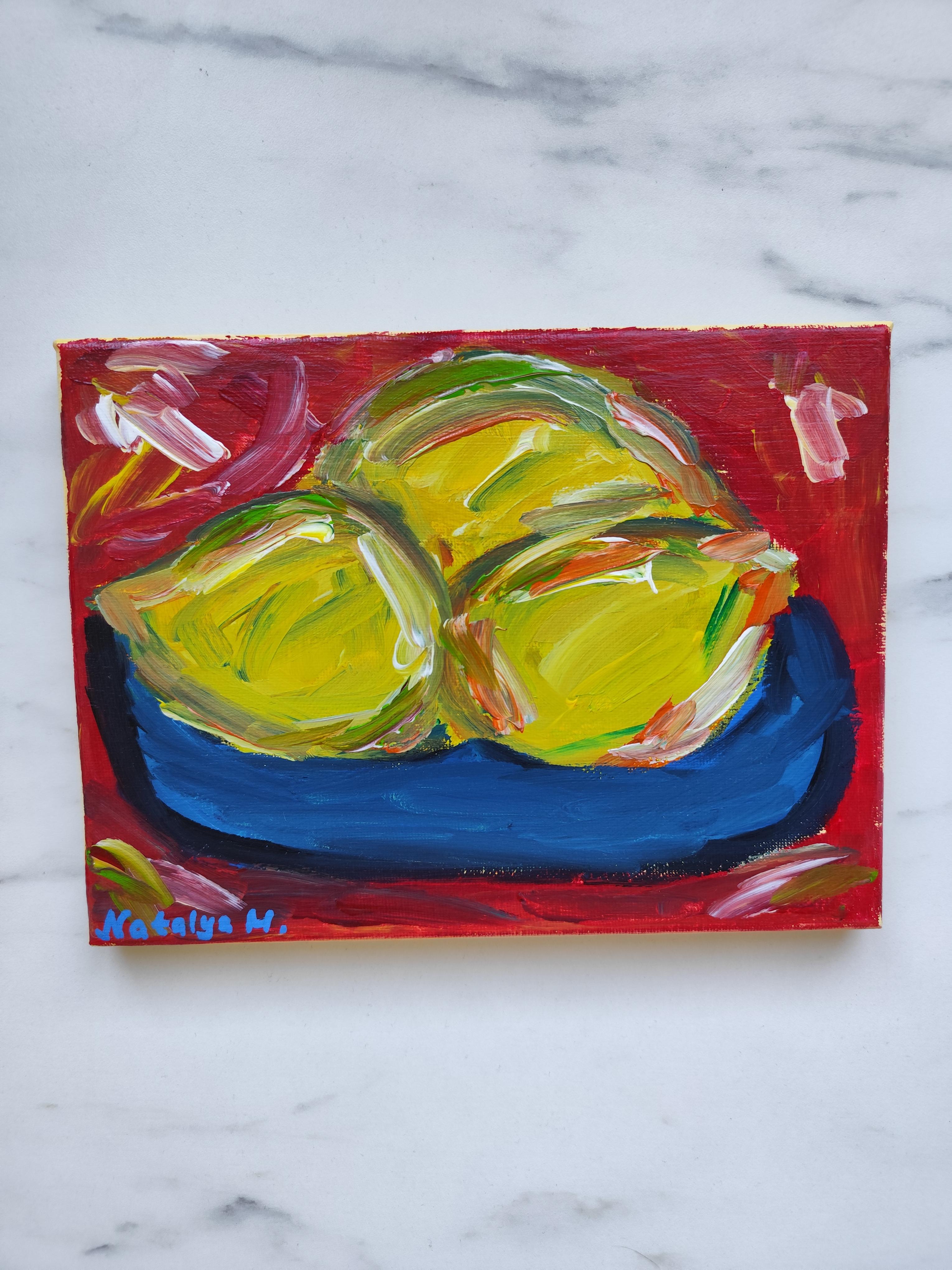 Zeitgenössische abstrakte Stilleben figurative kleine Kunst Gemälde 