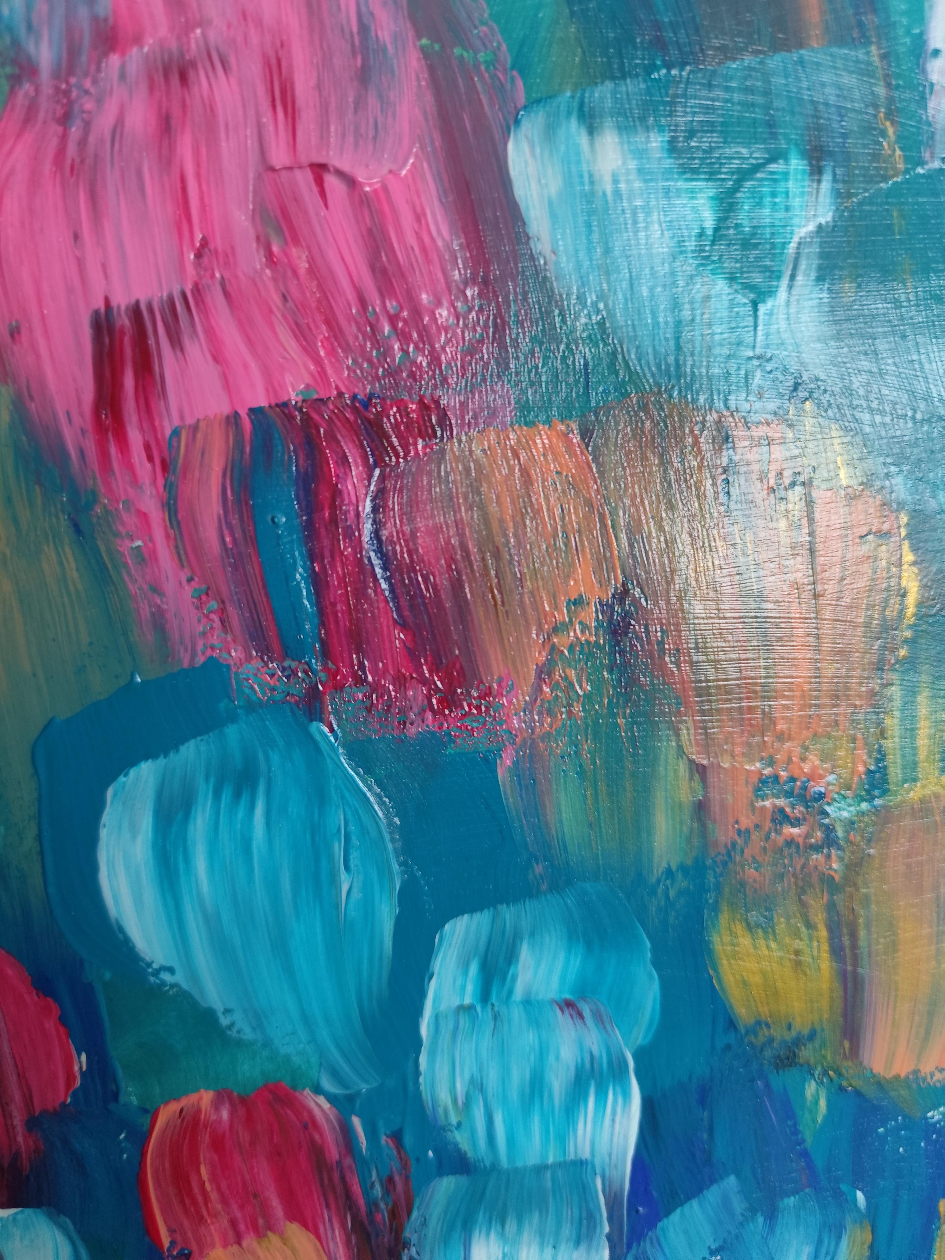 Pittura astratta contemporanea su carta 