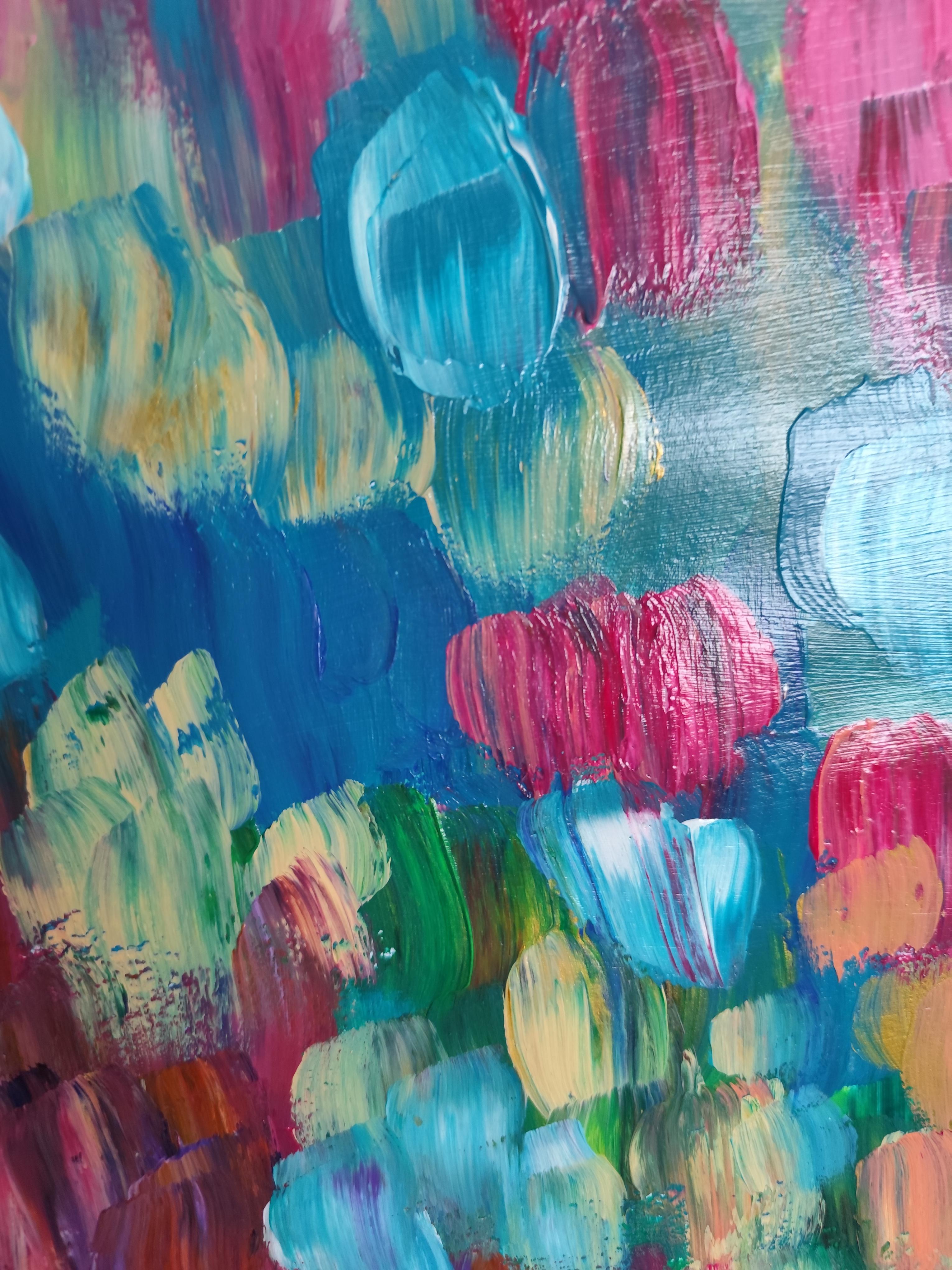 Pittura astratta contemporanea su carta 