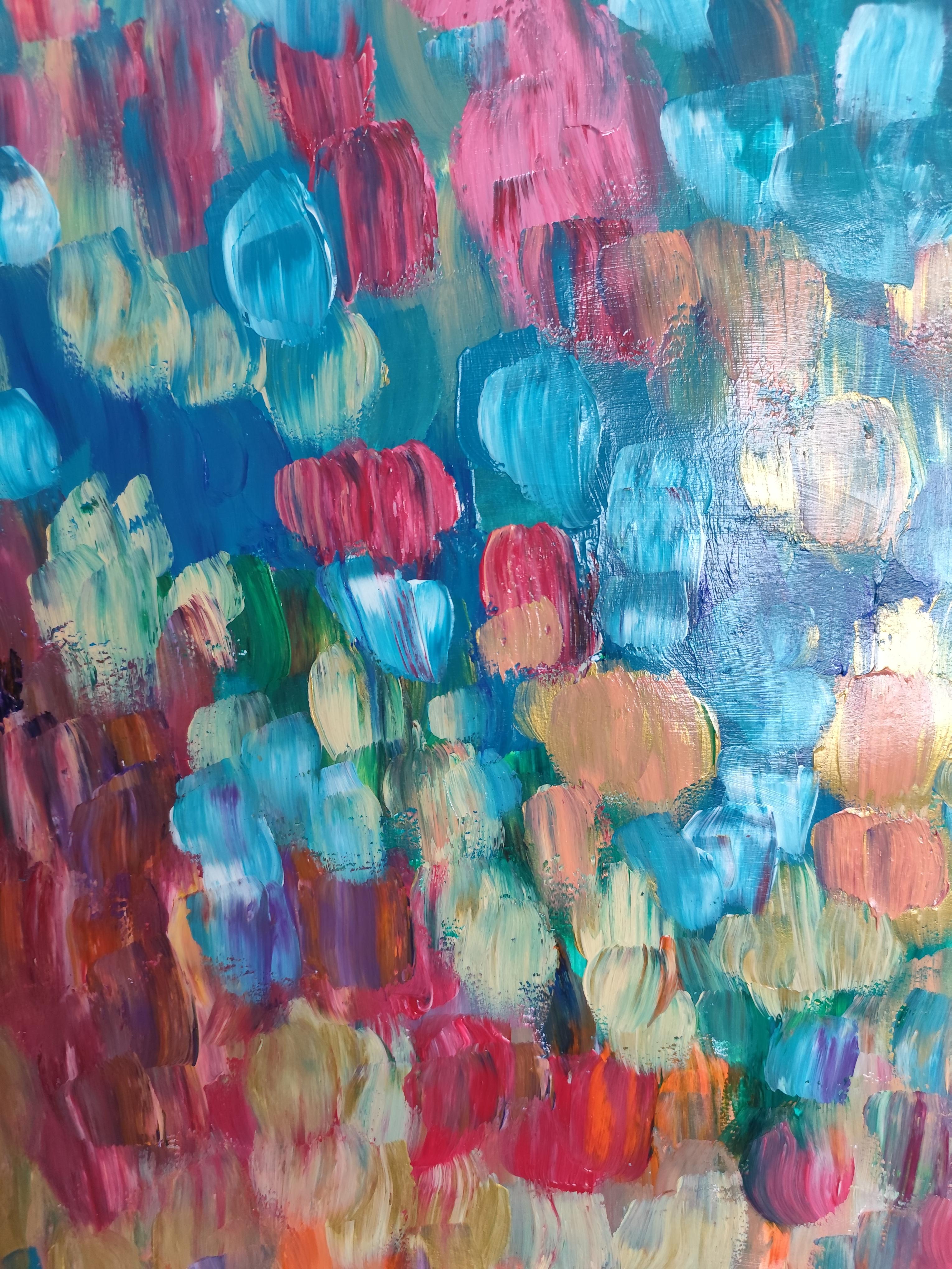 Pittura astratta contemporanea su carta 