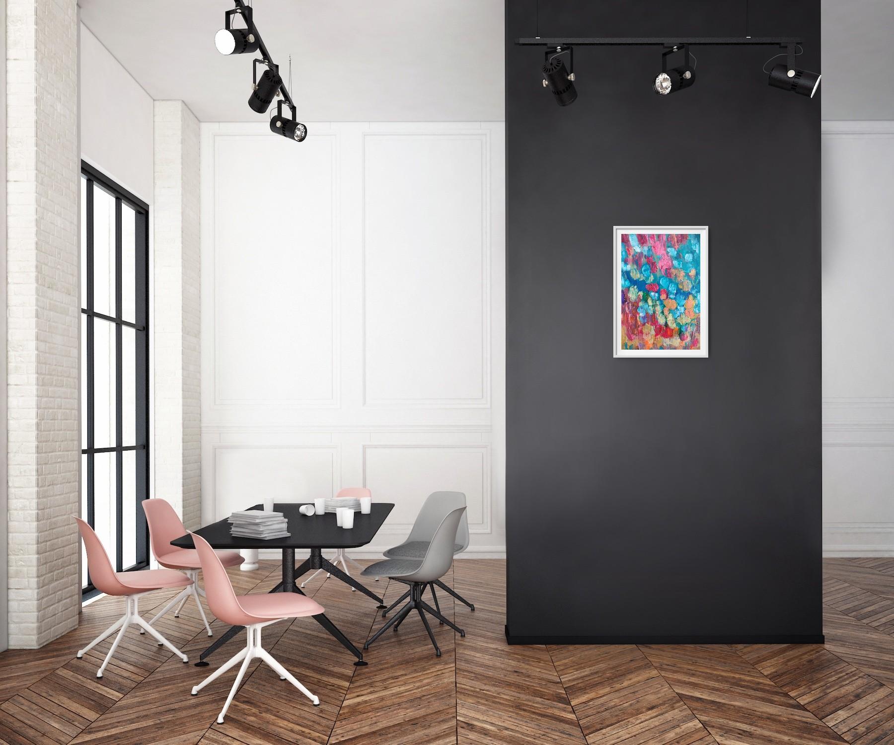 Pittura astratta contemporanea su carta 