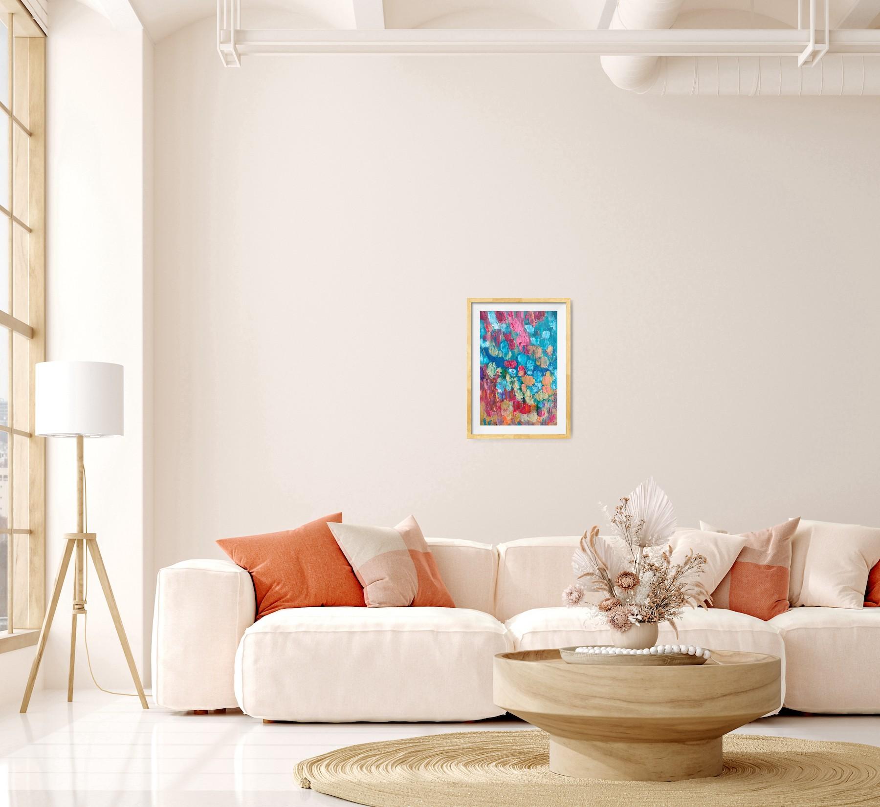 Pittura astratta contemporanea su carta 