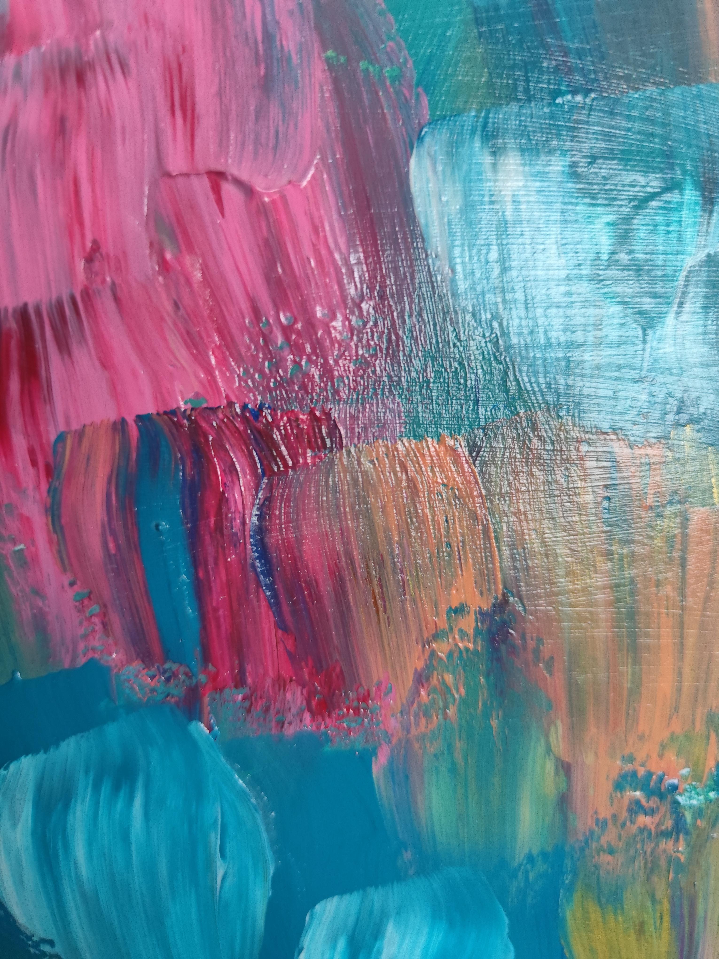 Pittura astratta contemporanea su carta 