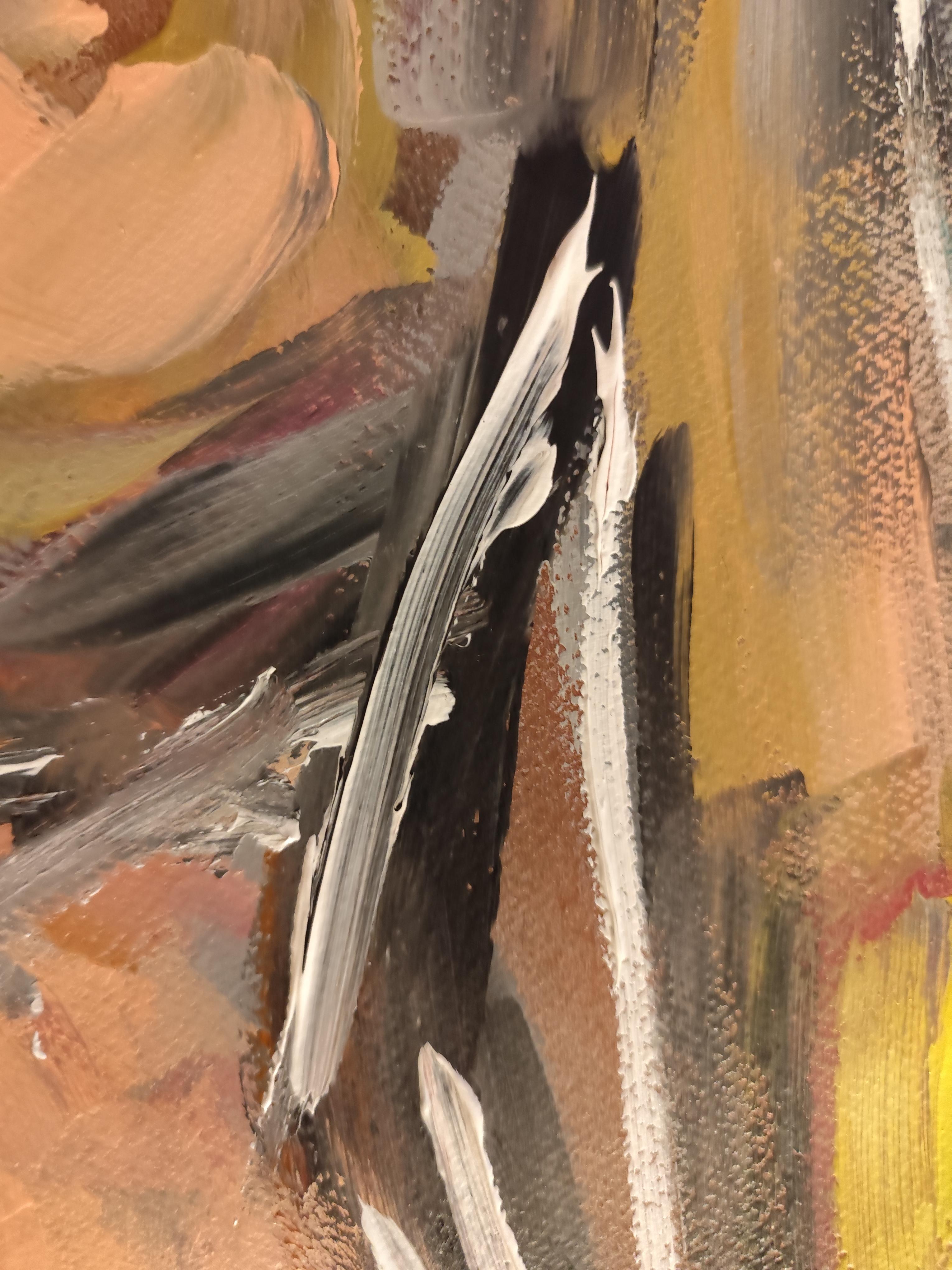 Quadro astratto colorato contemporaneo di corpo di donna su carta in vendita 10