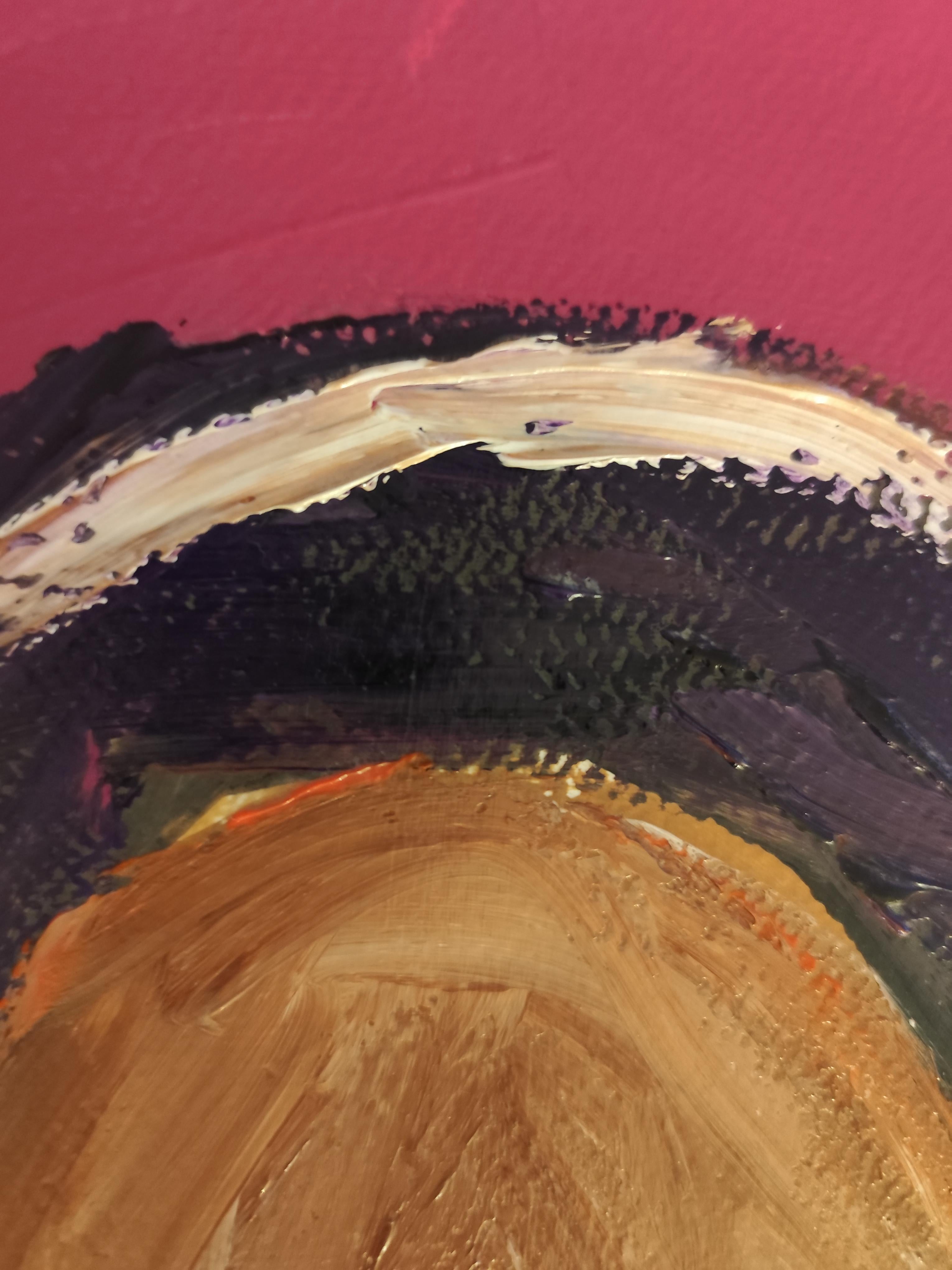 Ritratto astratto di donna in stile contemporaneo e colorato, pittura acrilica su carta in vendita 8