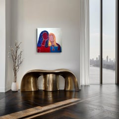 Contemporary abstract portrait of women acrylic on canvas "Diversity in Unity"