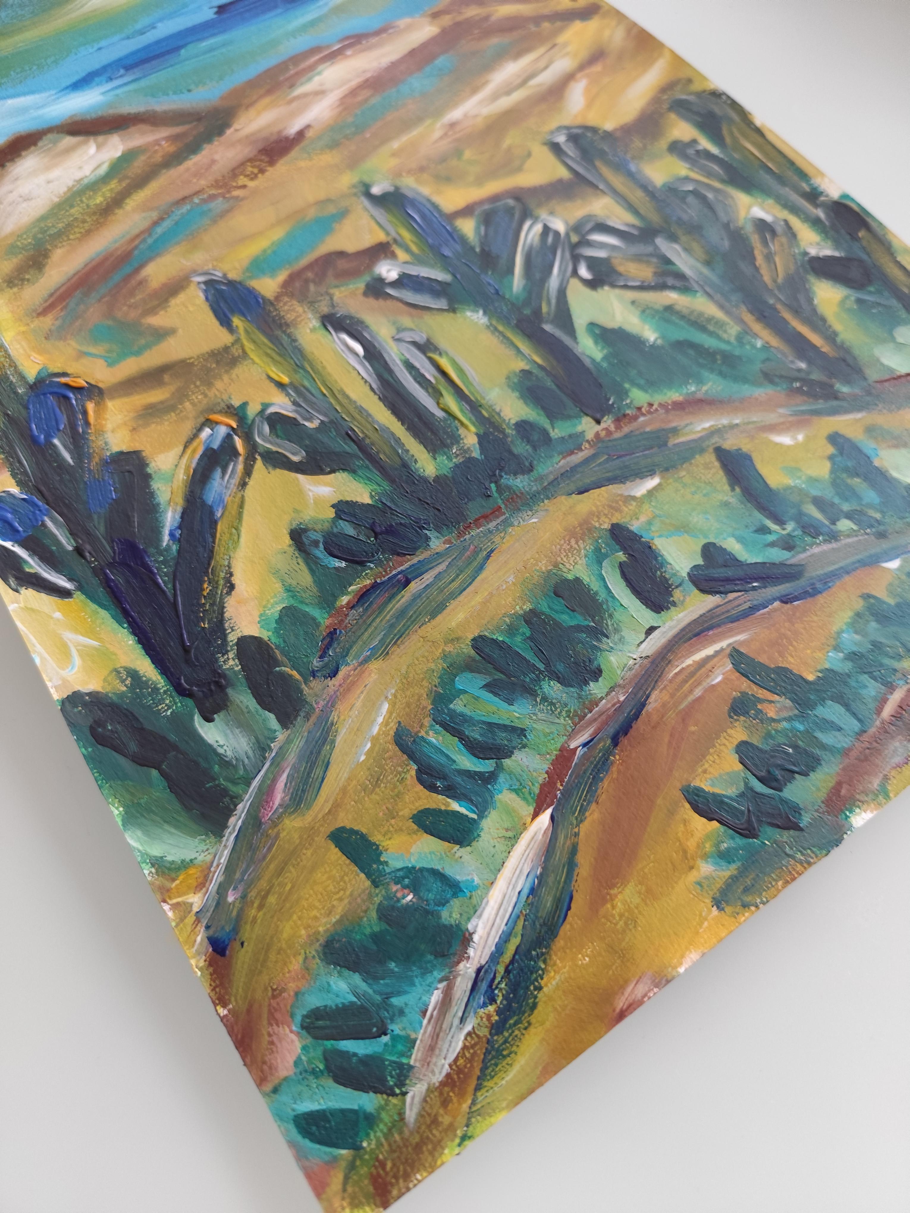 Peinture expressionniste contemporaine de nature 