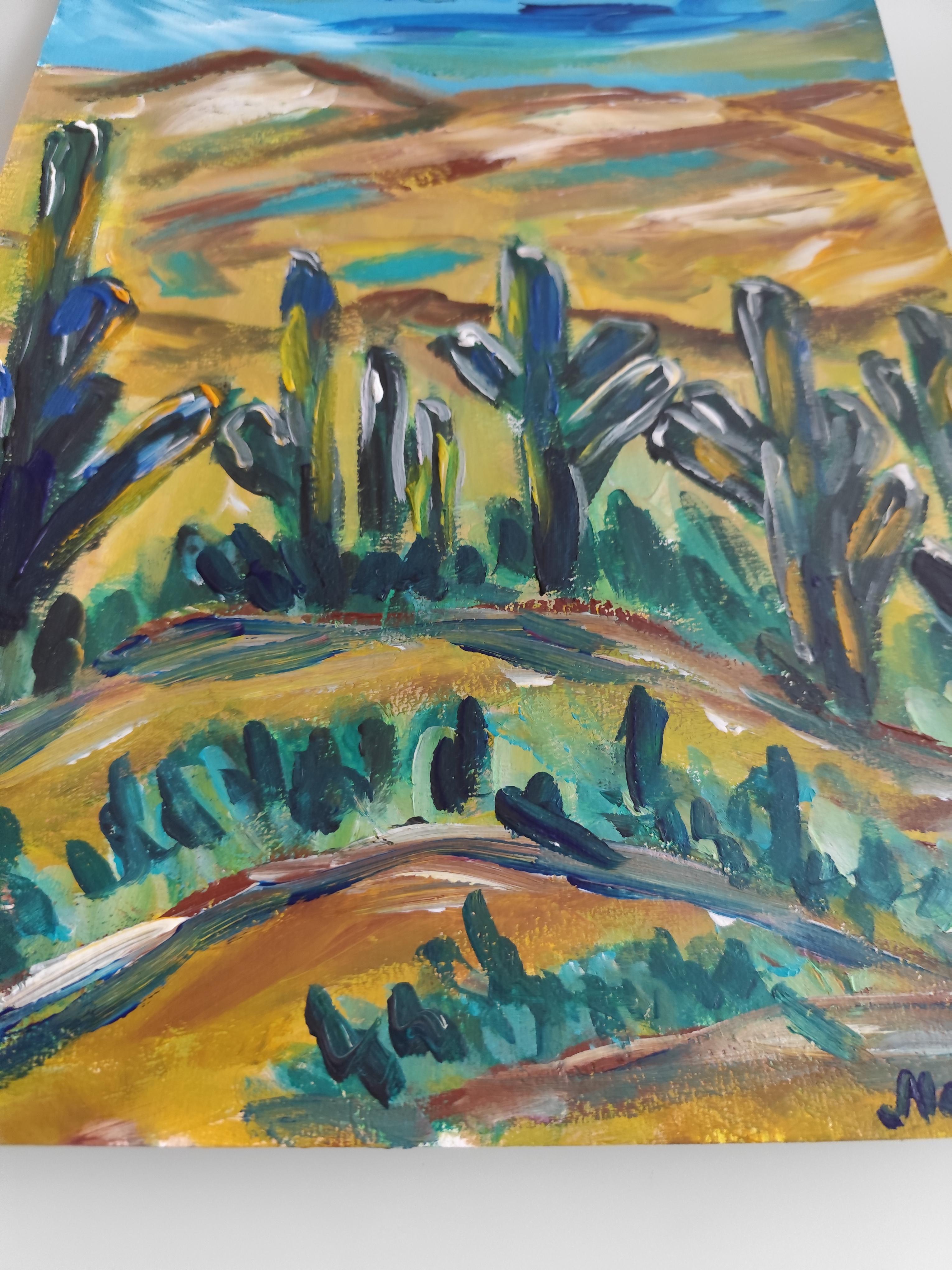 Peinture expressionniste contemporaine de nature 