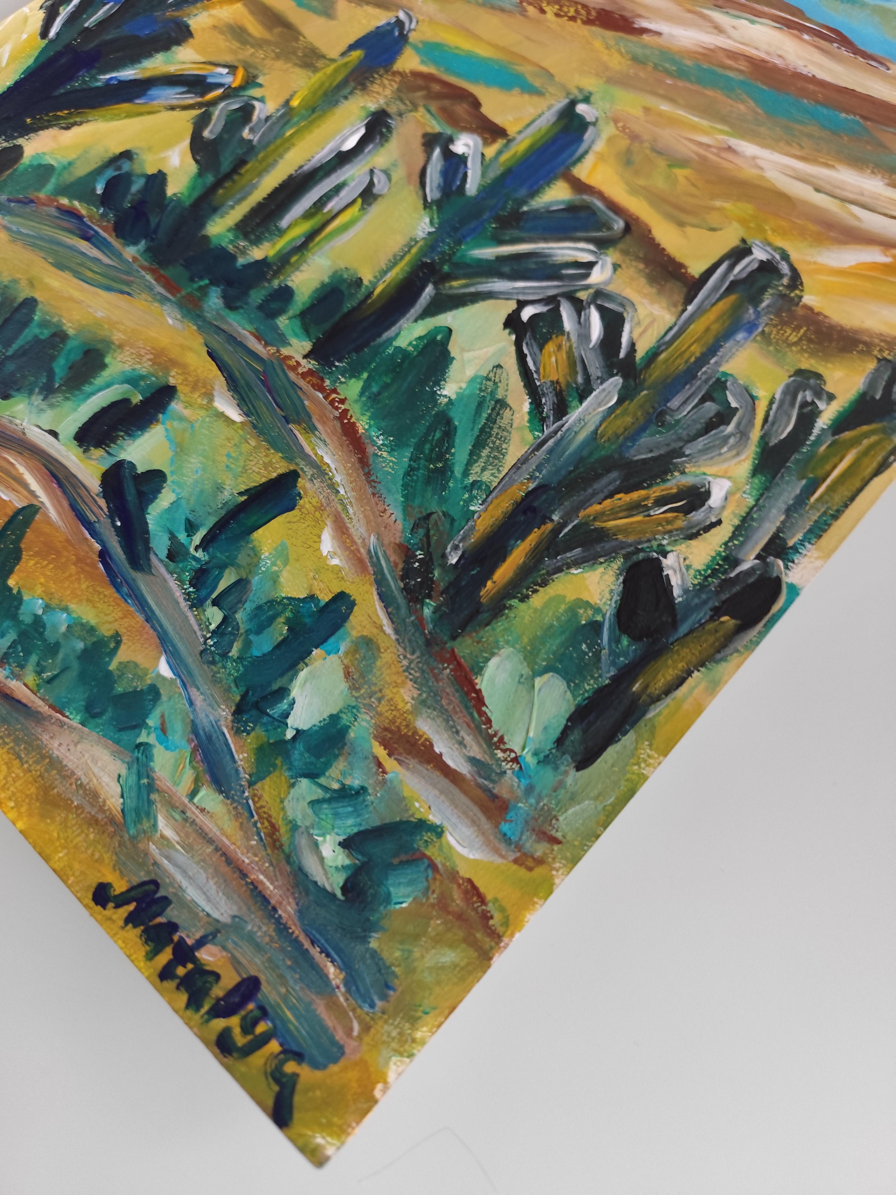 Peinture expressionniste contemporaine de nature 