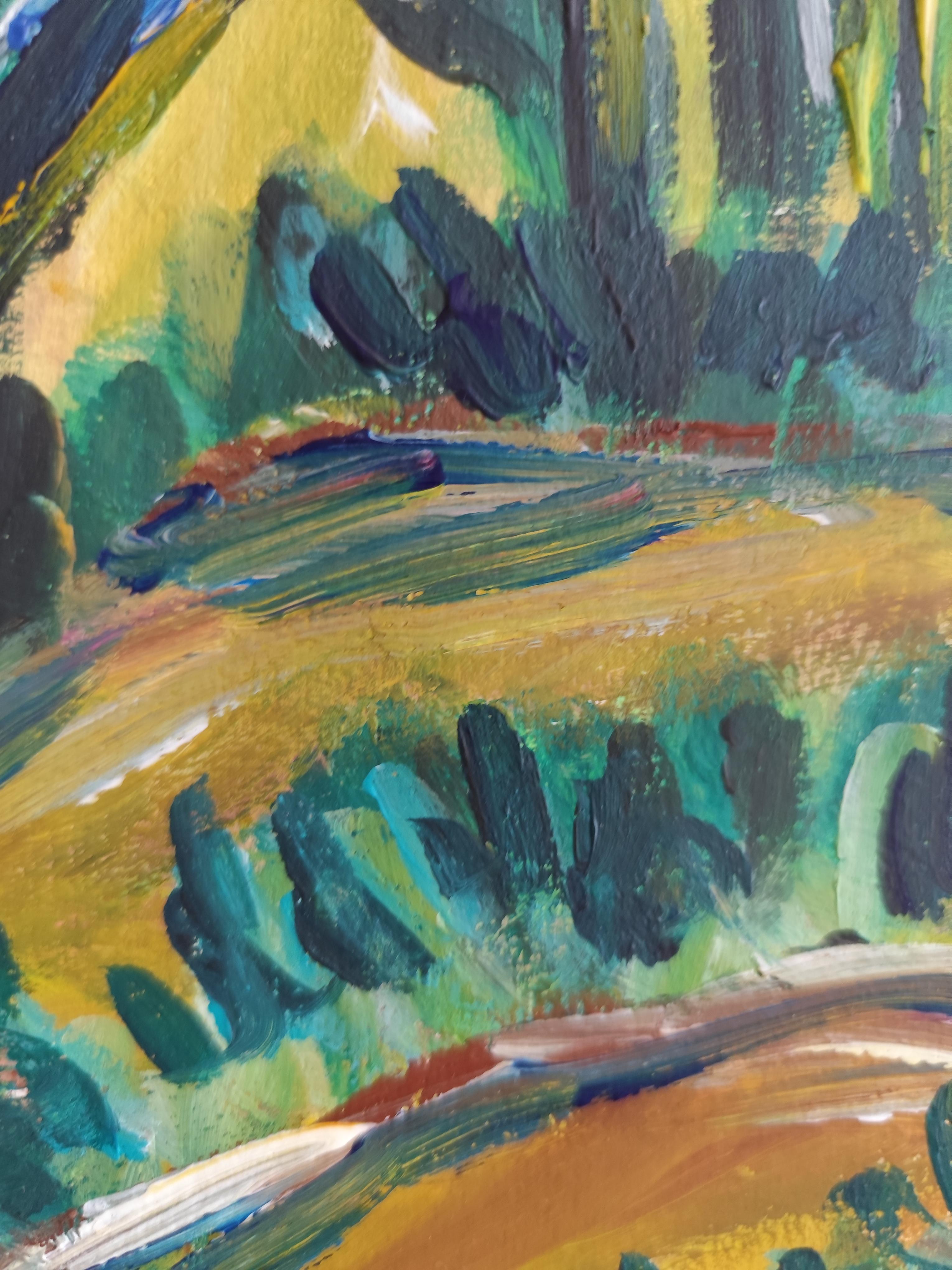 Peinture expressionniste contemporaine de nature 