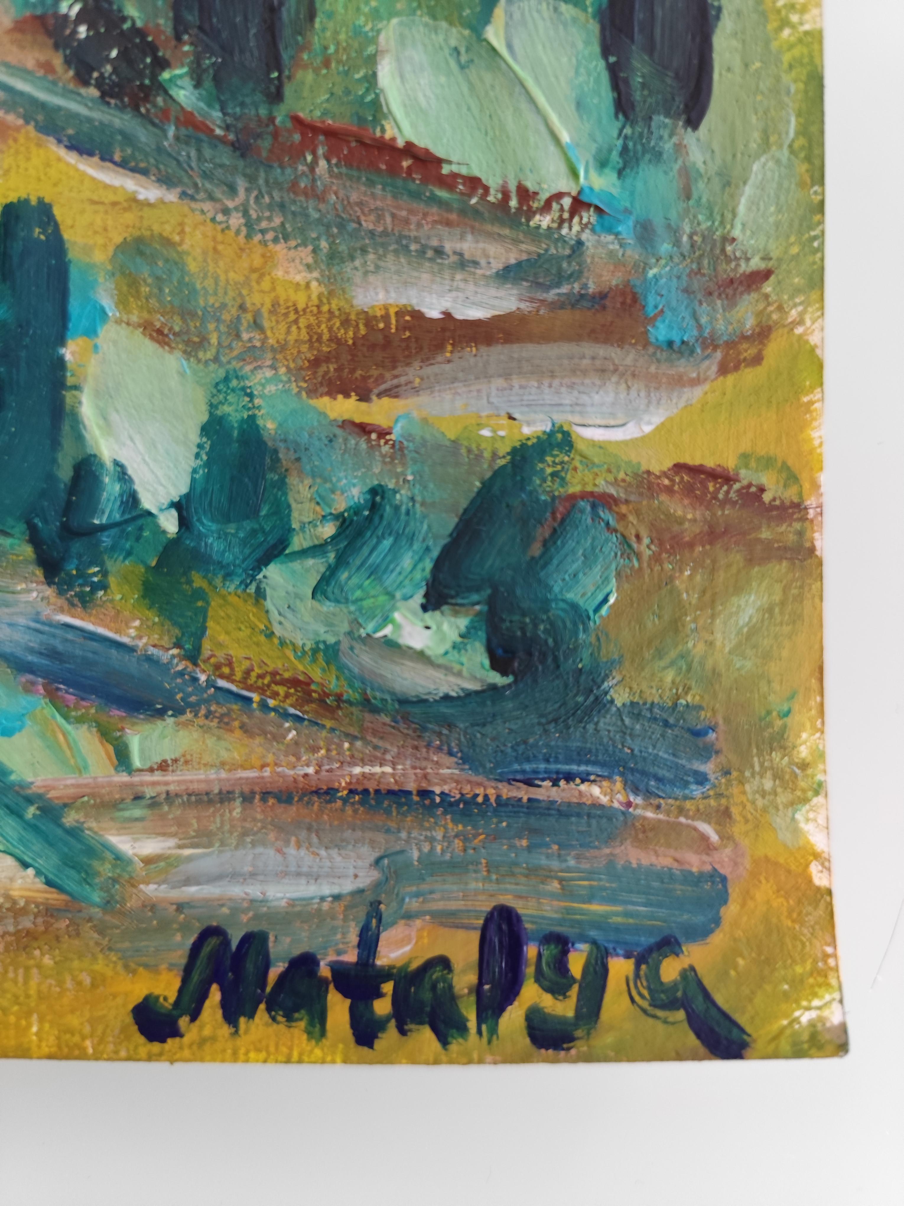 Peinture expressionniste contemporaine de nature 