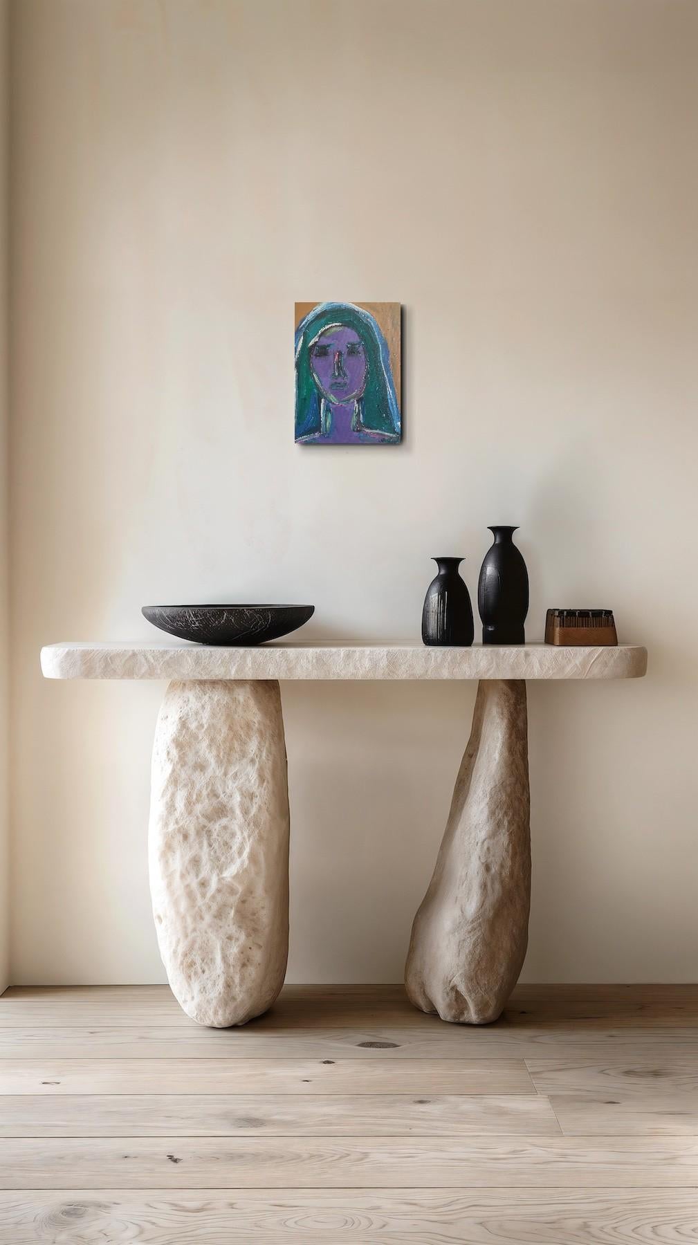 Contemporary Expressionist portrait woman acrylic on canvas 