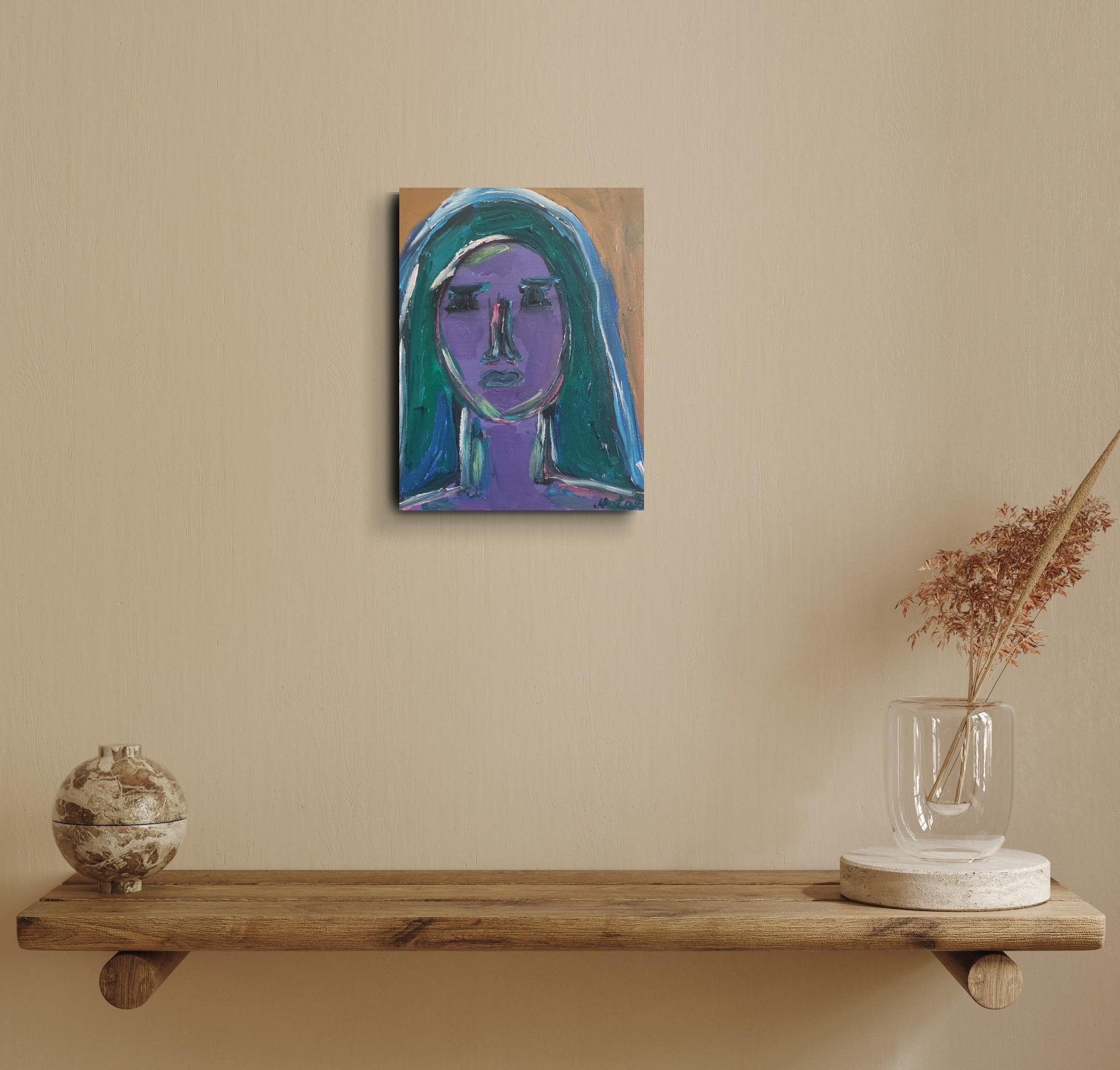 This contemporary expressionist woman’s portrait 