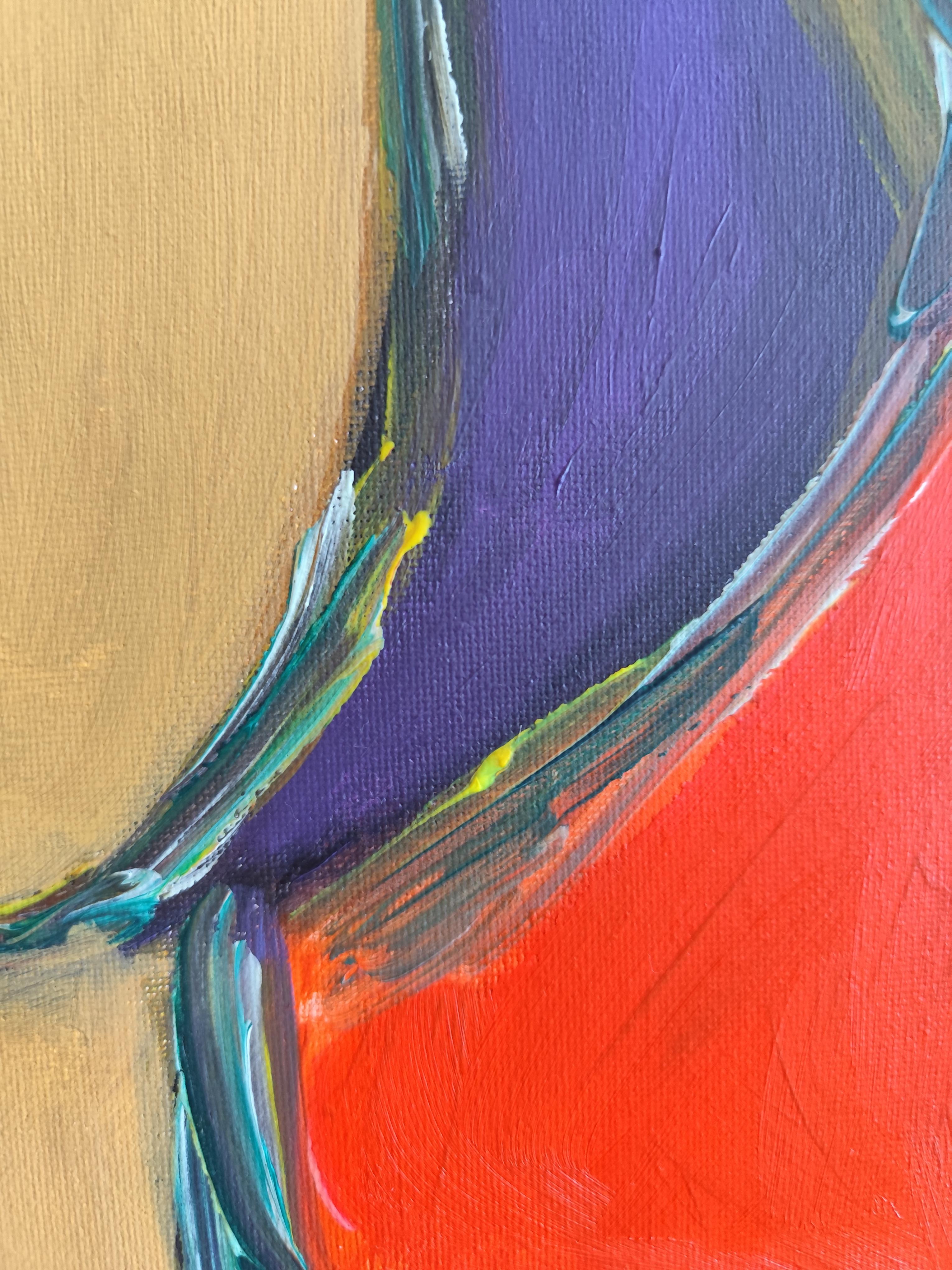Zeitgenössischer Expressionist Porträt Frau Acrylmalerei 