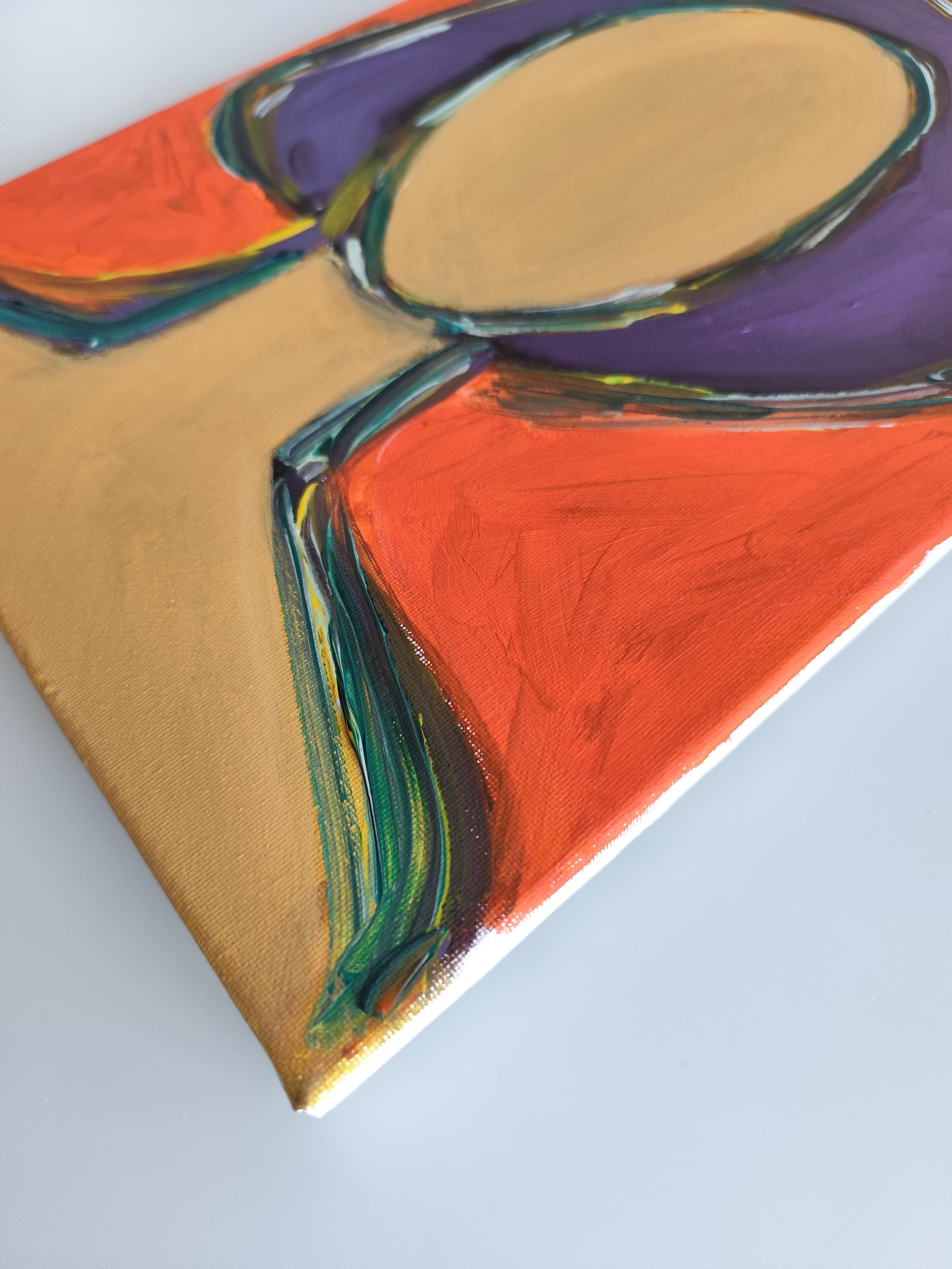 Zeitgenössischer Expressionist Porträt Frau Acrylmalerei 
