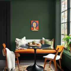 Ritratto di donna espressionista contemporaneo dipinto ad acrilico "Potere femminile".