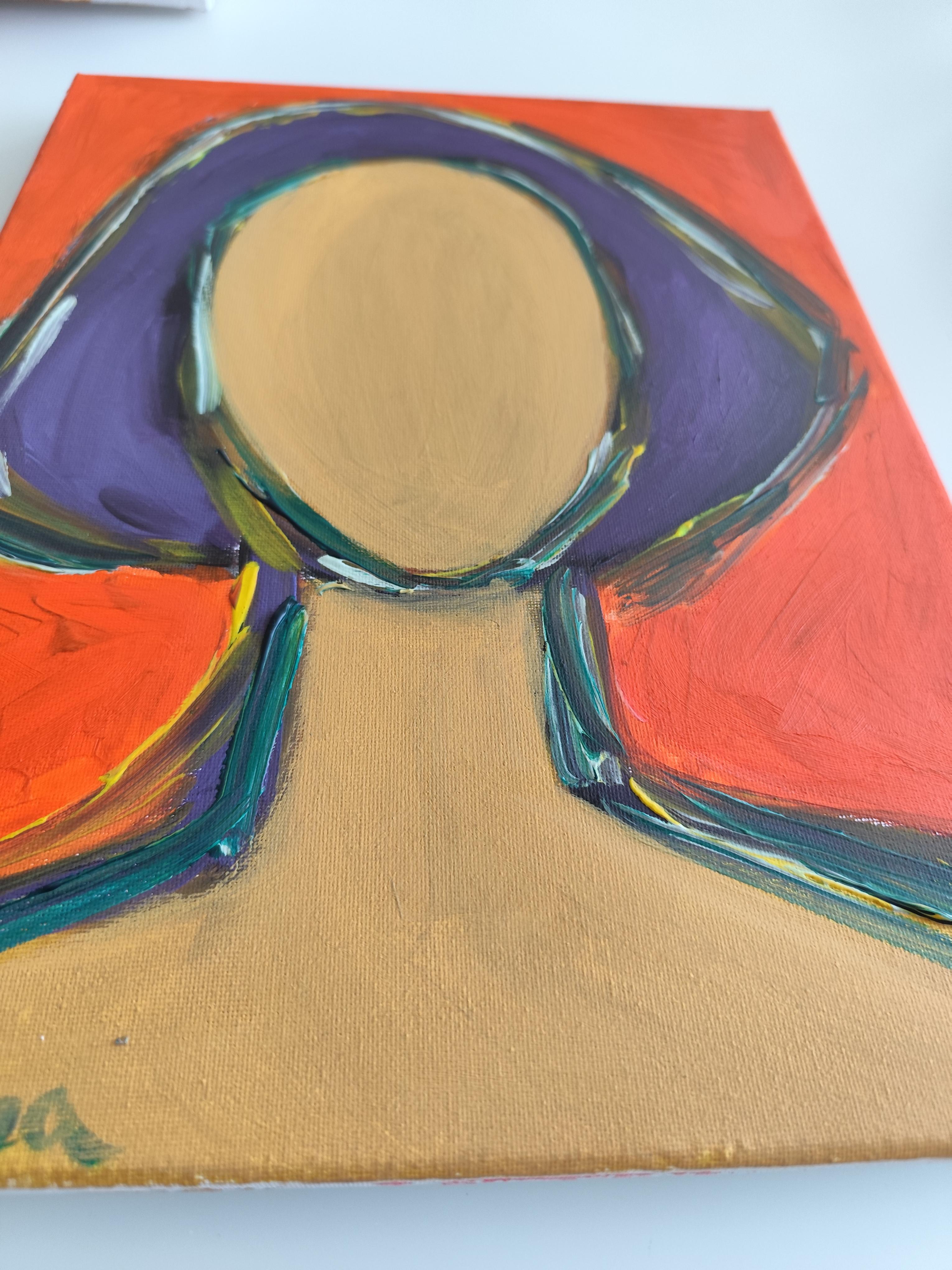 Zeitgenössischer Expressionist Porträt Frau Acrylmalerei 
