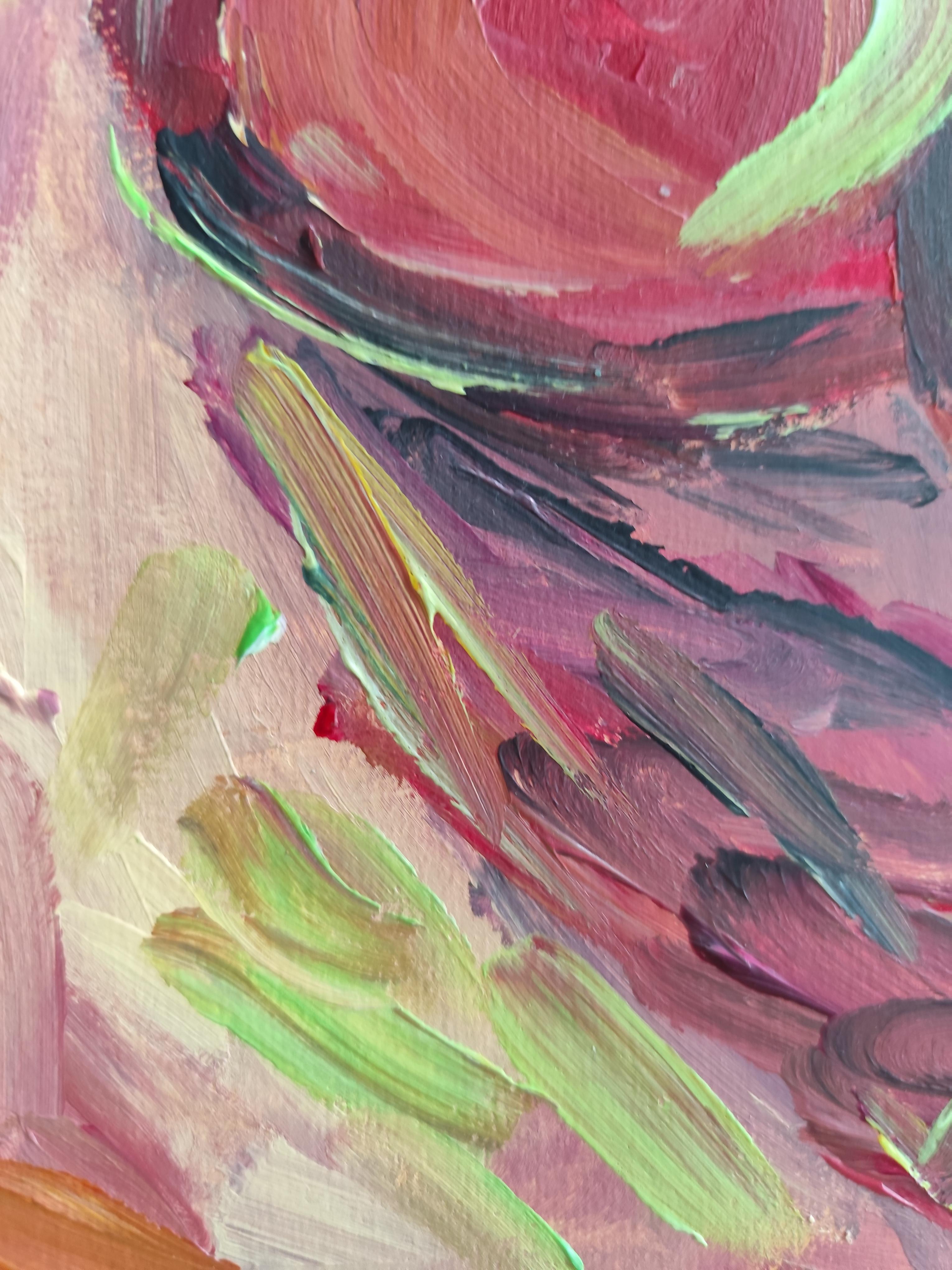 Contemporary expressionist still life fruit painting 
