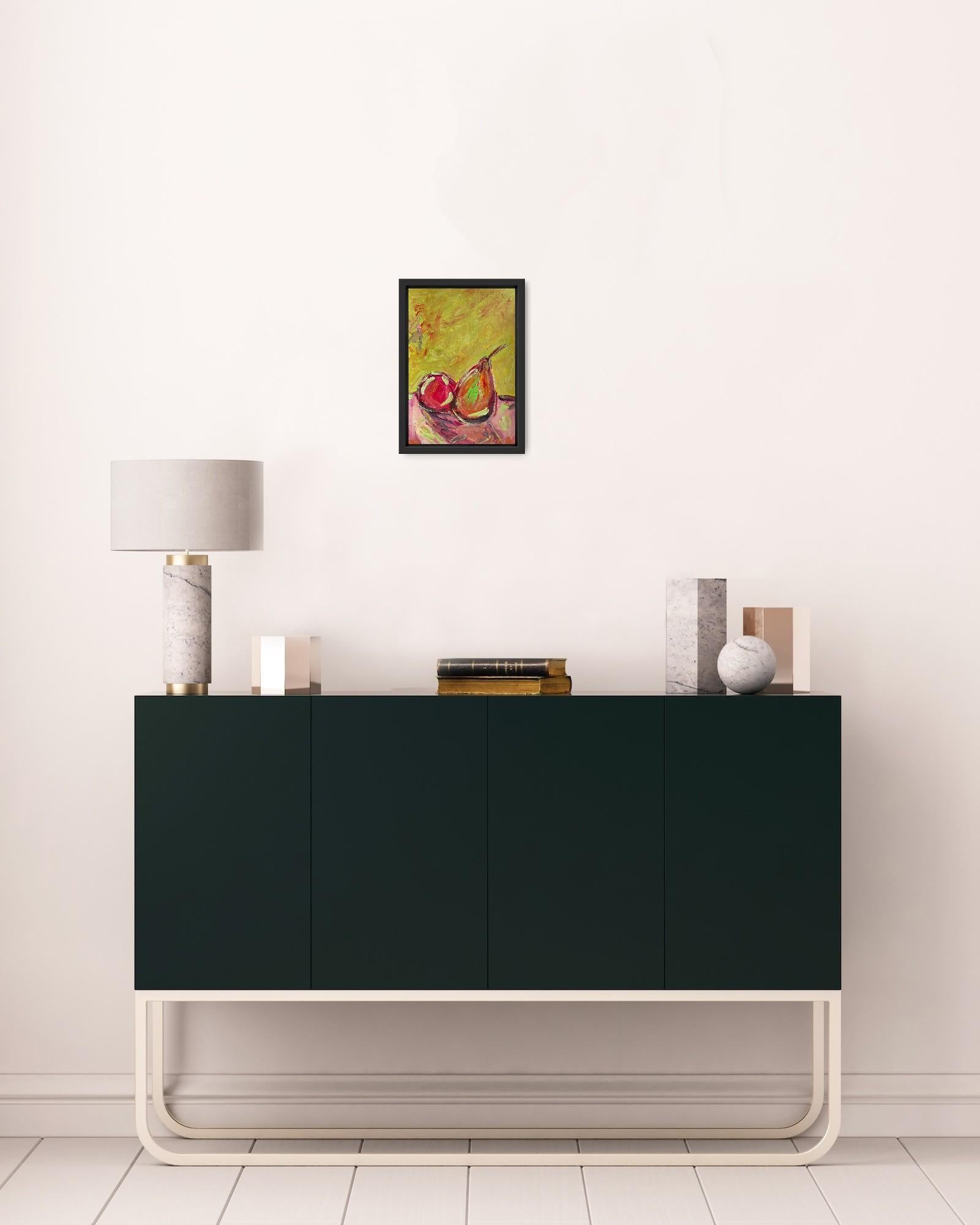 Contemporary expressionist still life fruit painting 