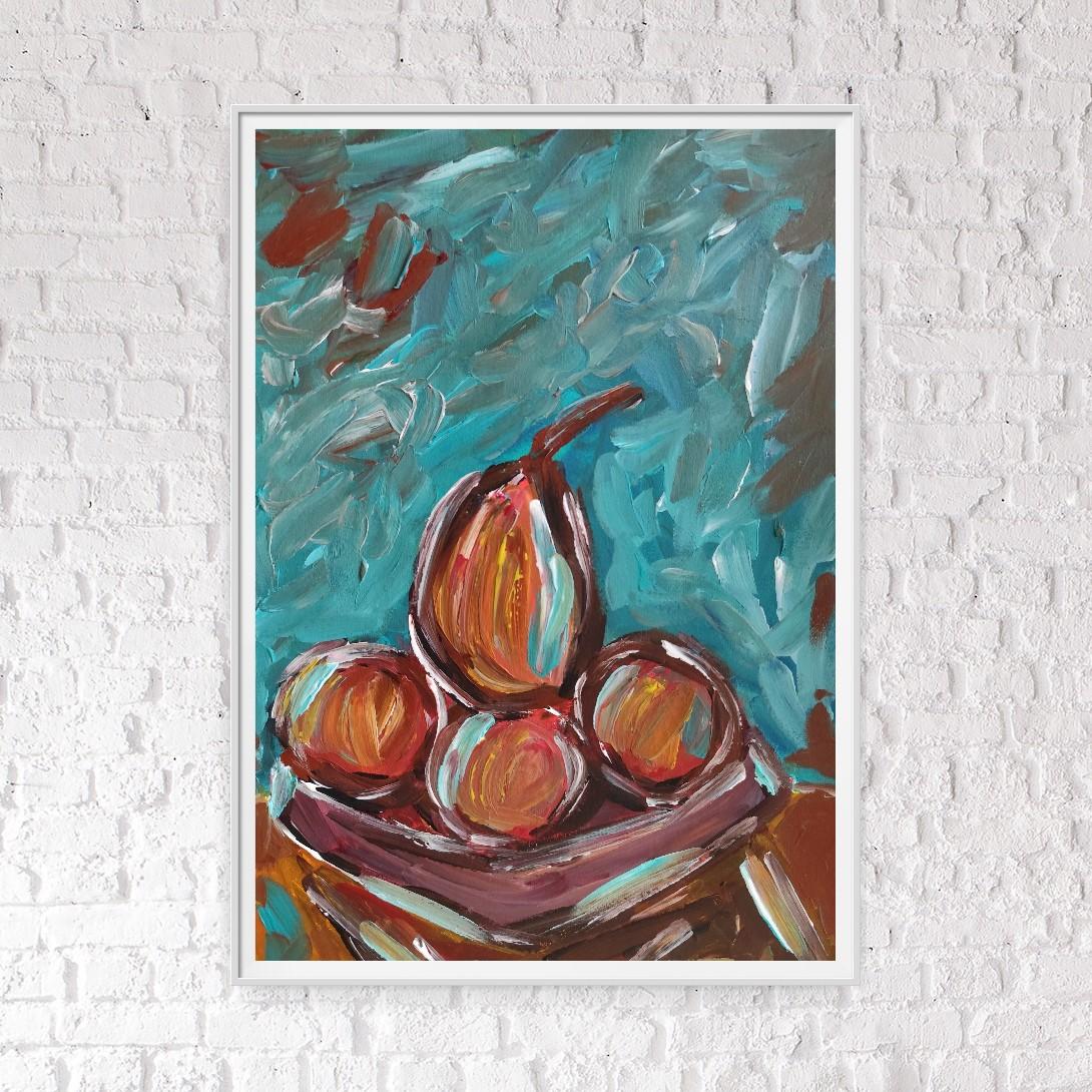 Contemporary  expressionist still life painting 