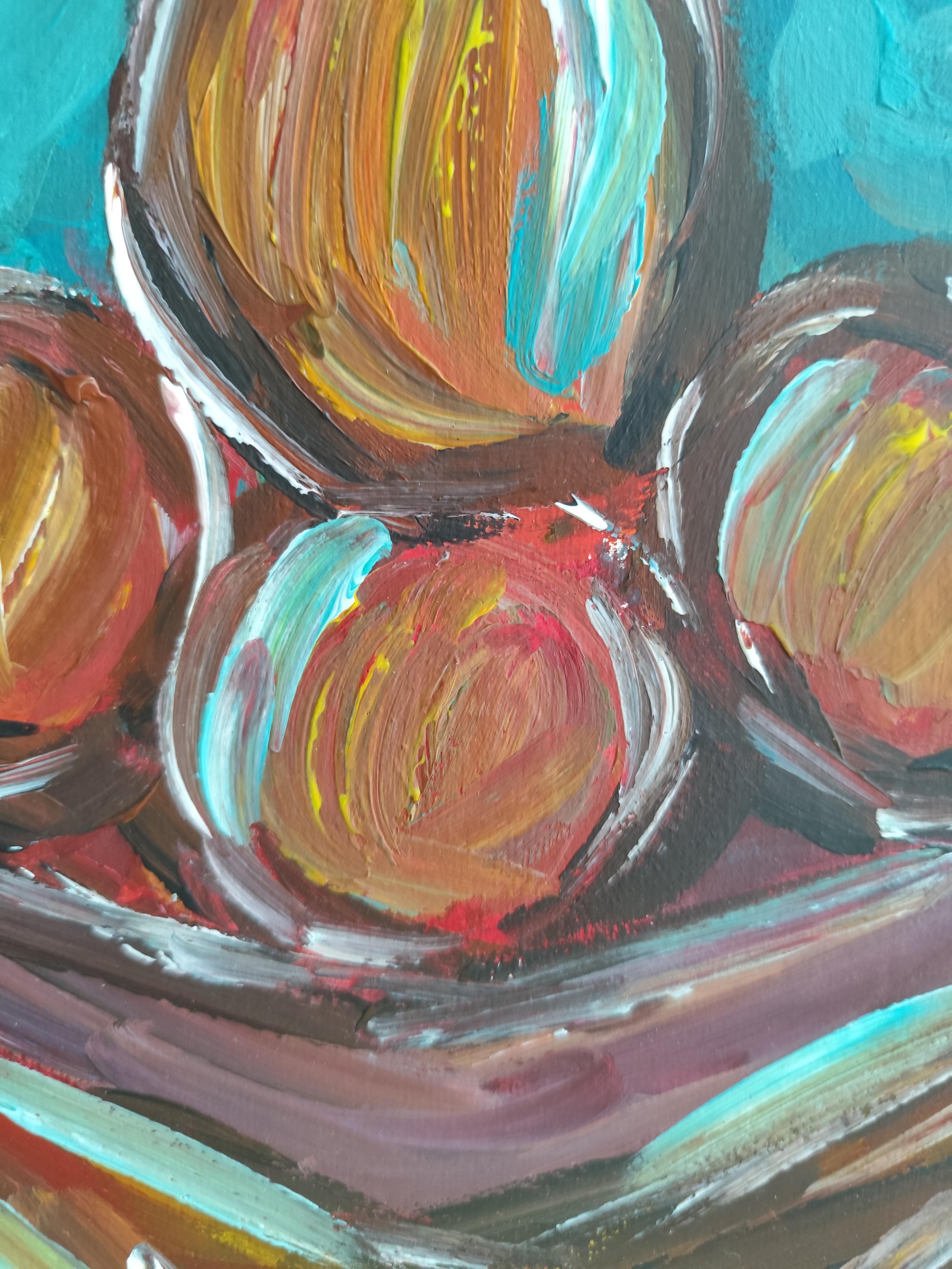 Contemporary  expressionist still life painting 