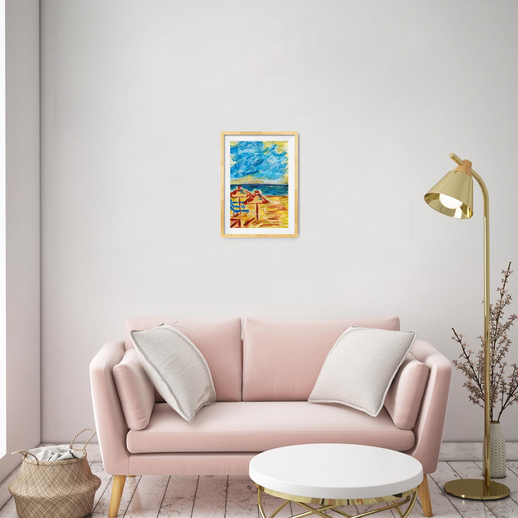 Questo dipinto contemporaneo e vivido, 