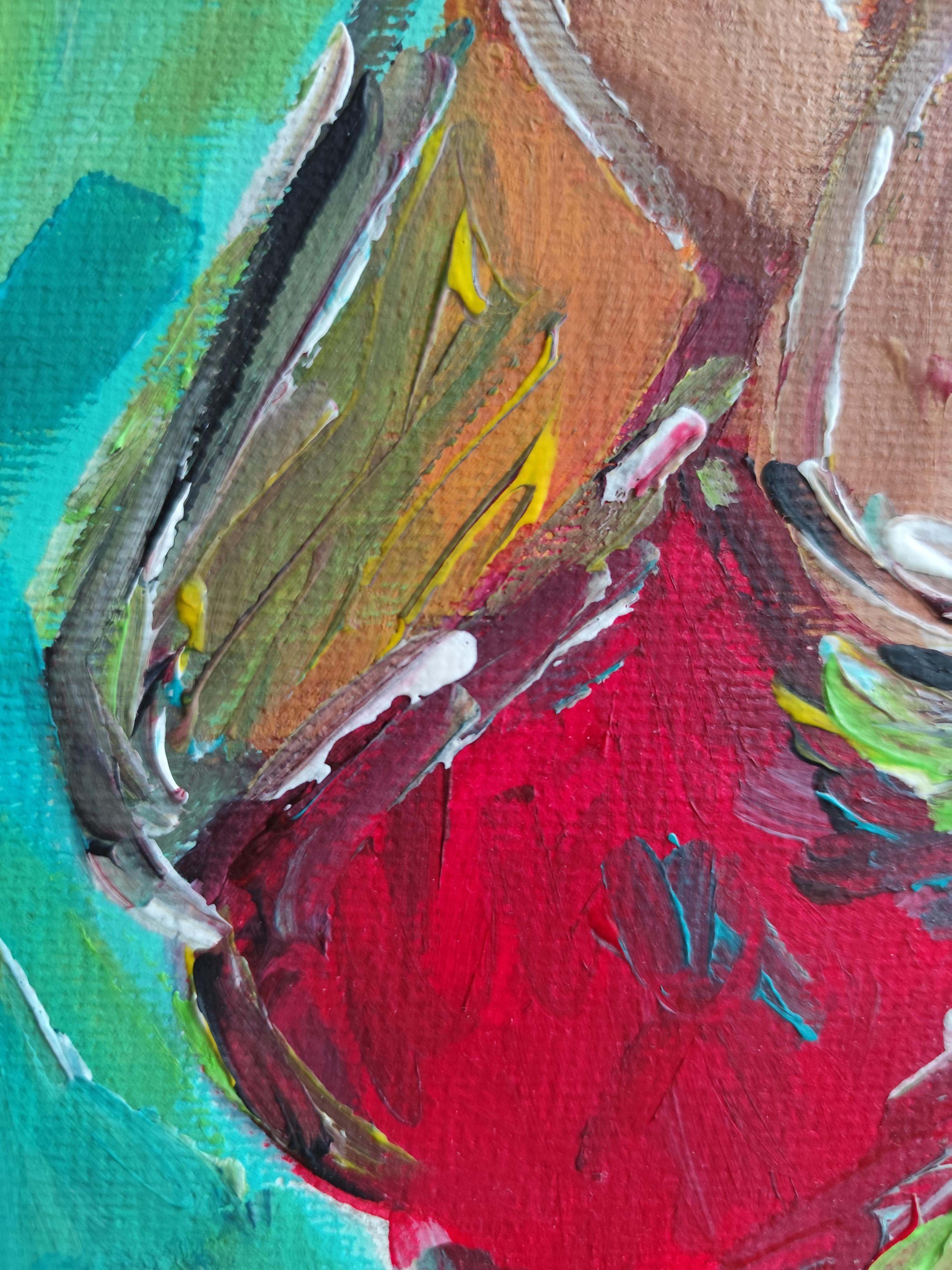 Contemporary expressionist woman's figure painting 