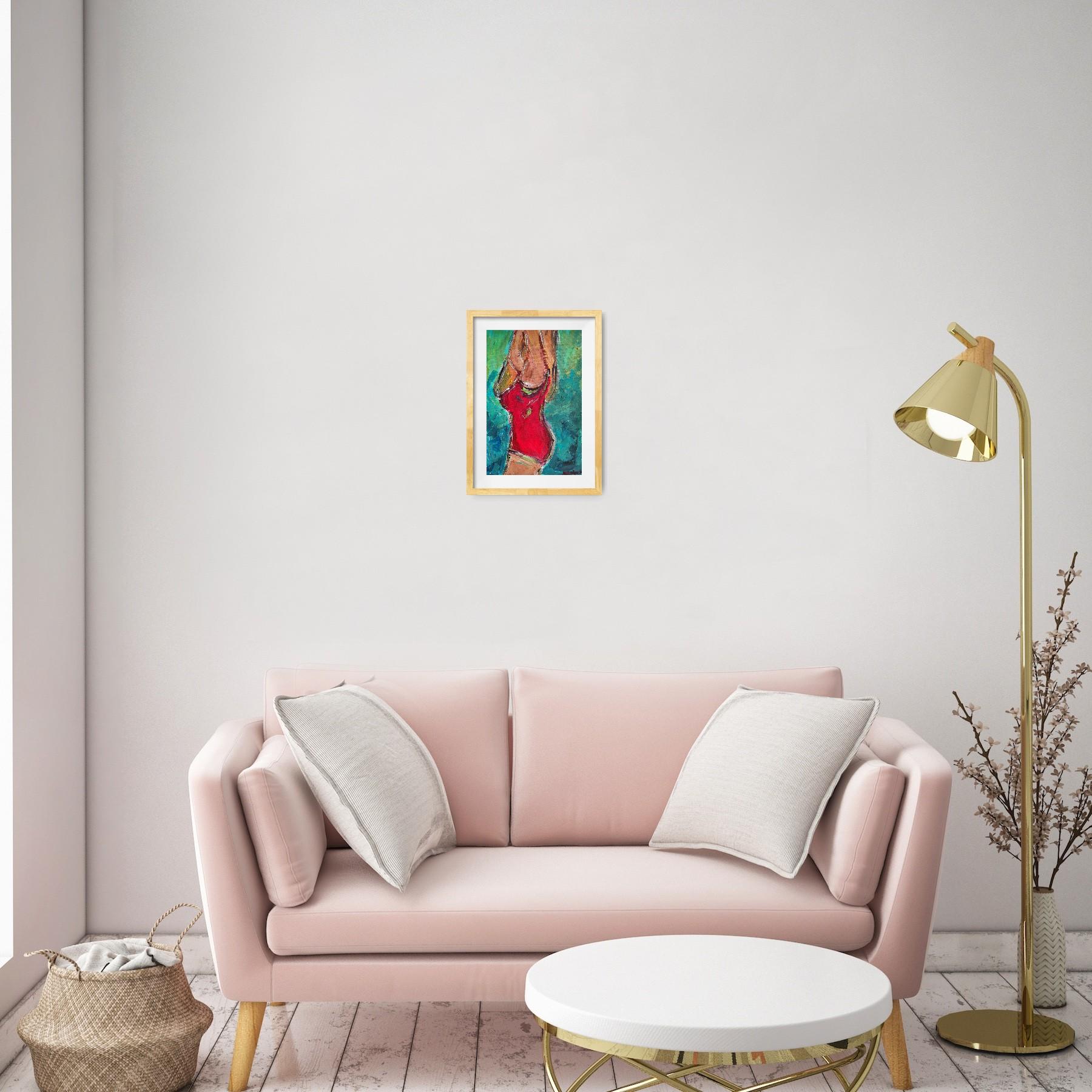 Contemporary expressionist woman's figure painting 
