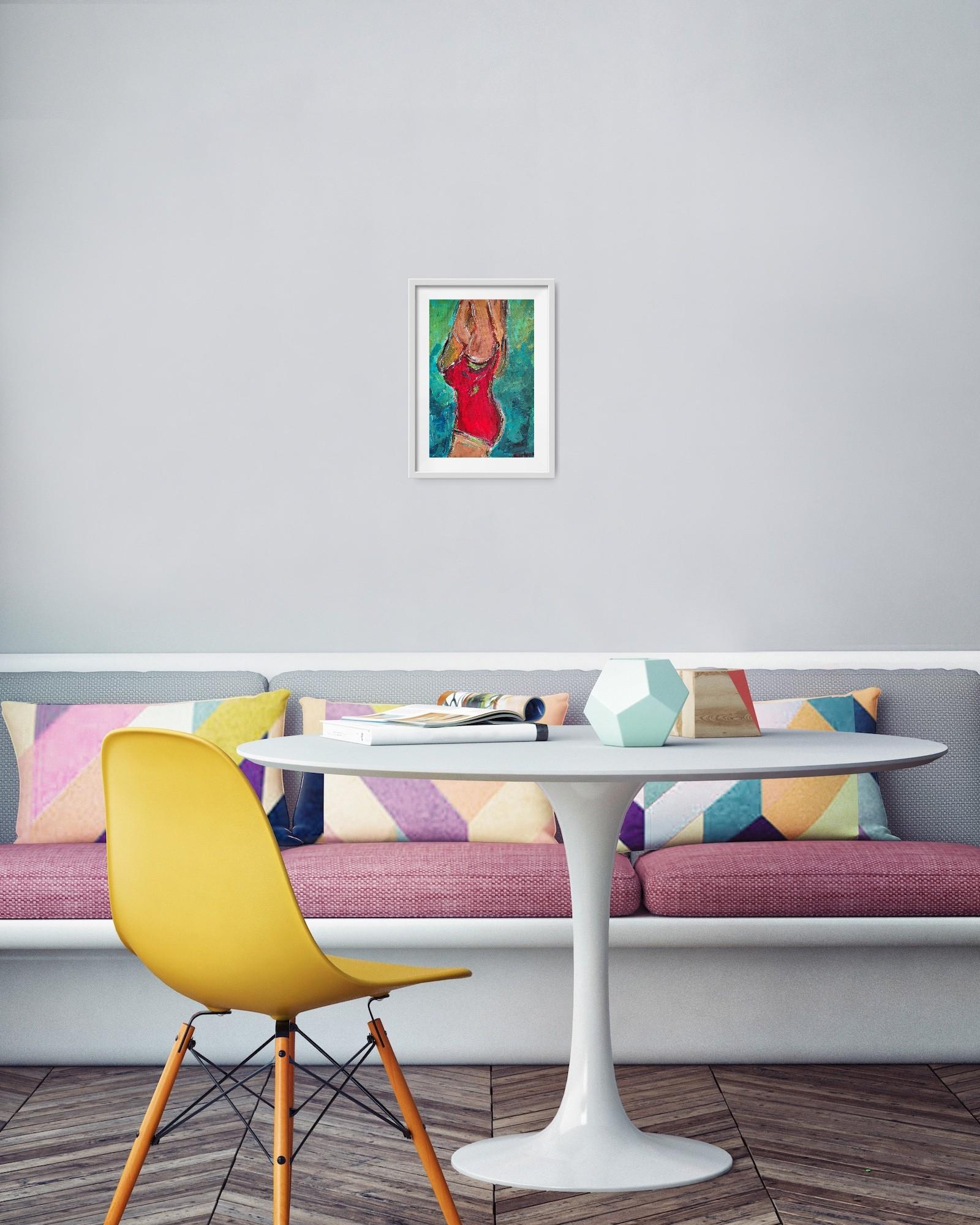 Contemporary expressionist woman's figure painting 