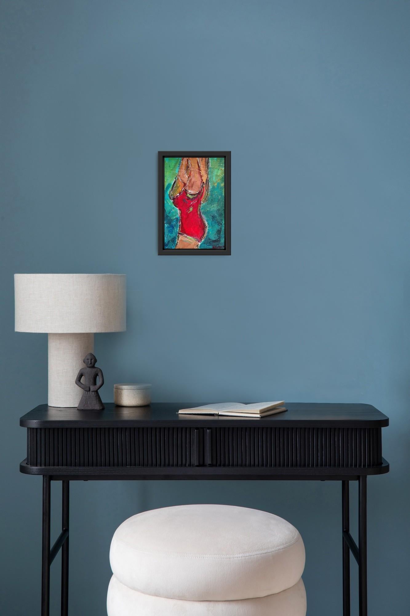 Contemporary expressionist woman's figure painting 