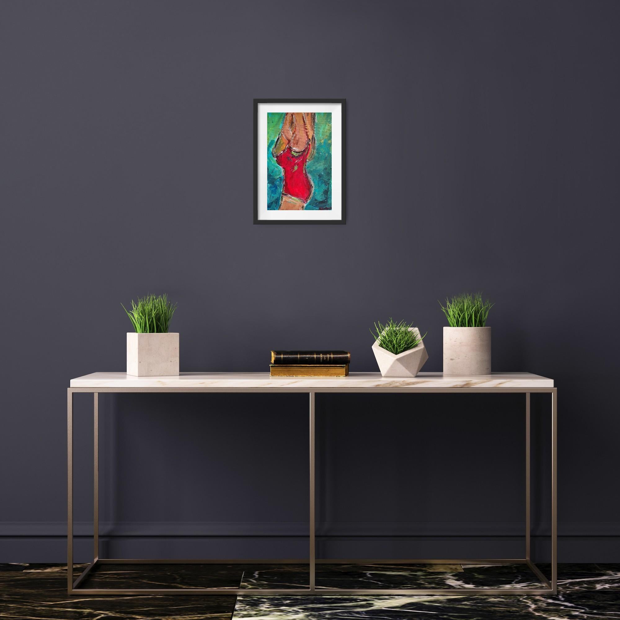 Contemporary expressionist woman's figure painting 