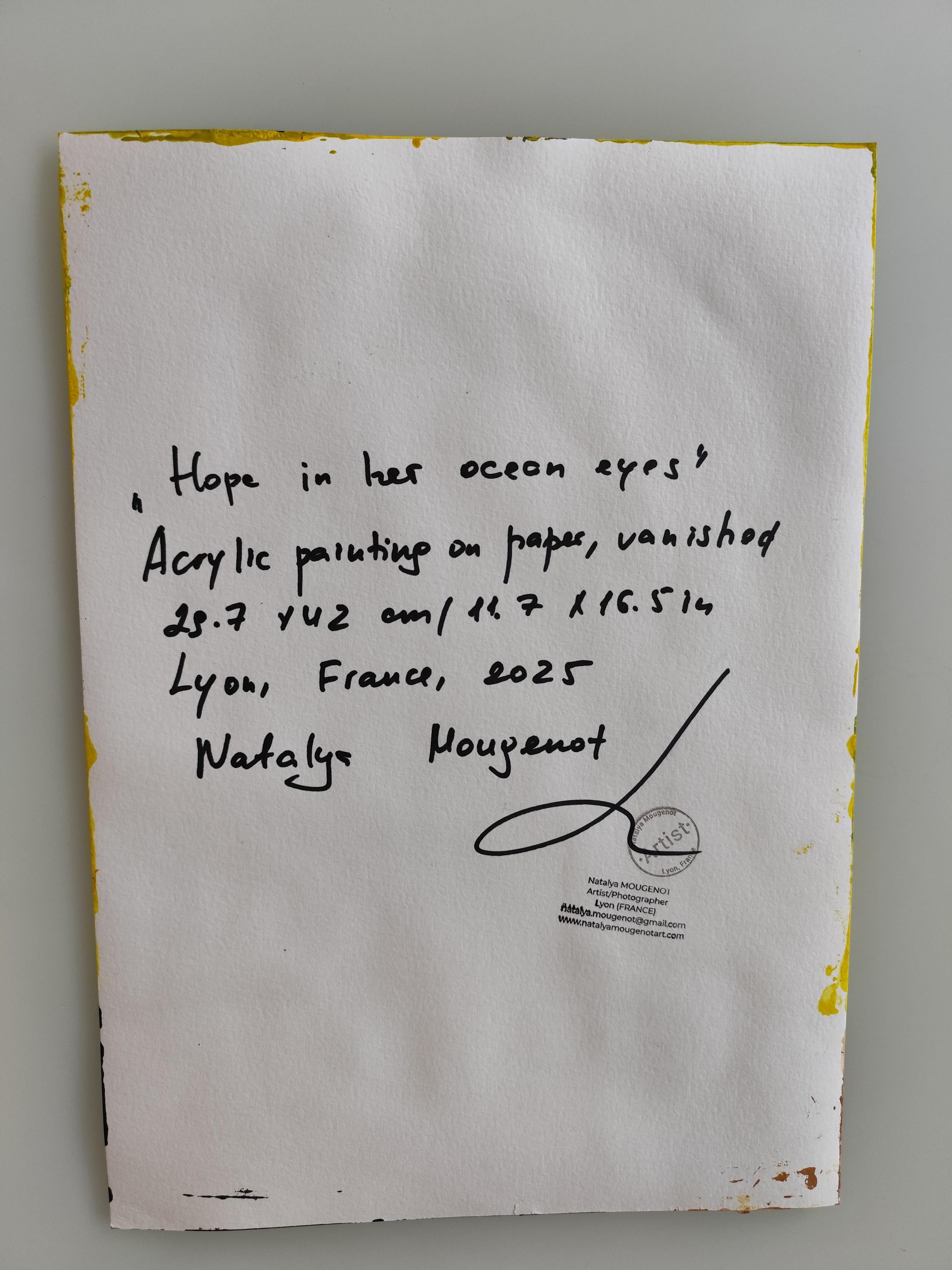 Contemporary expressionist woman's portrait painting 