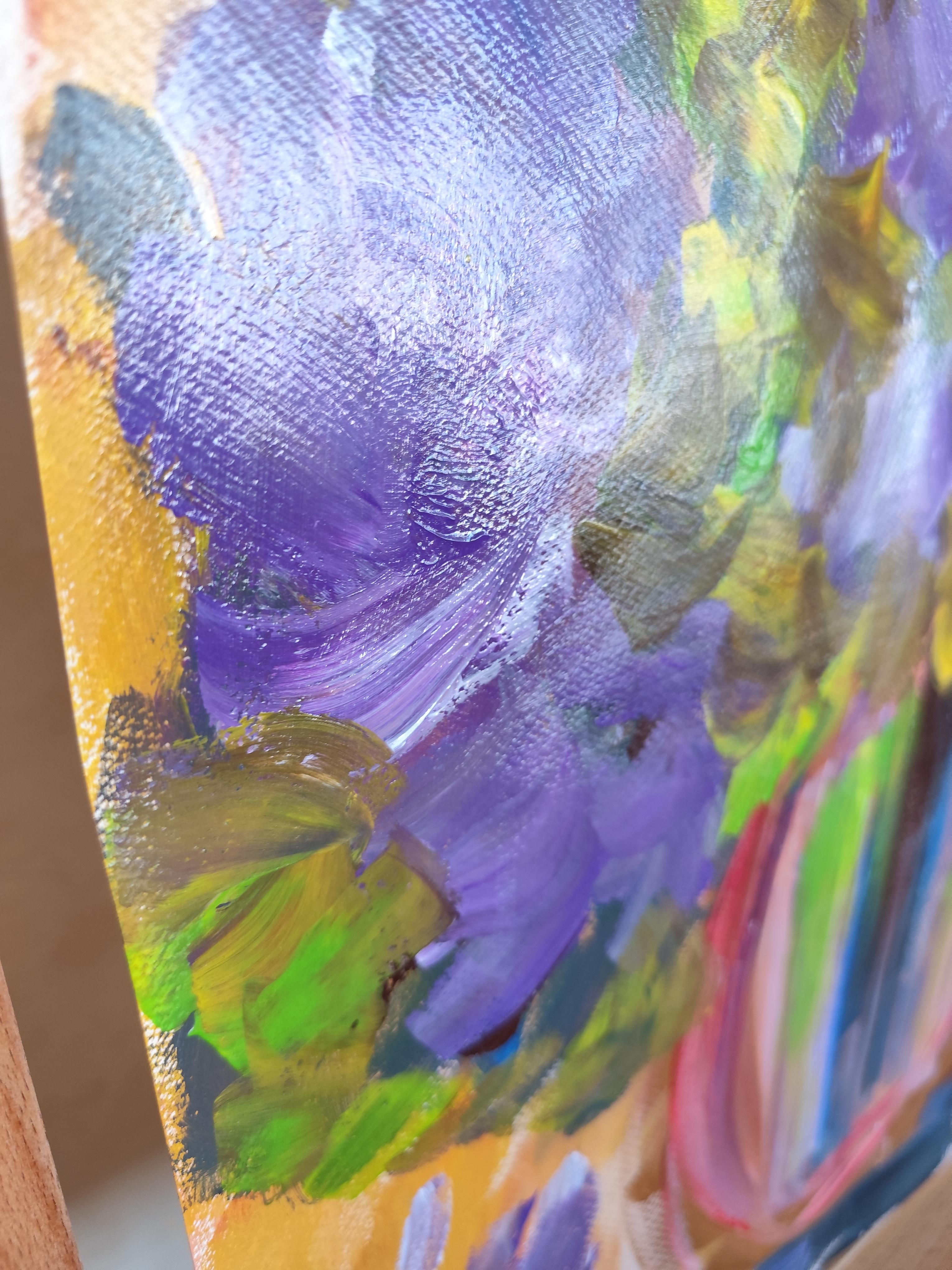 Pintura acrílica colorista expresiva contemporánea 