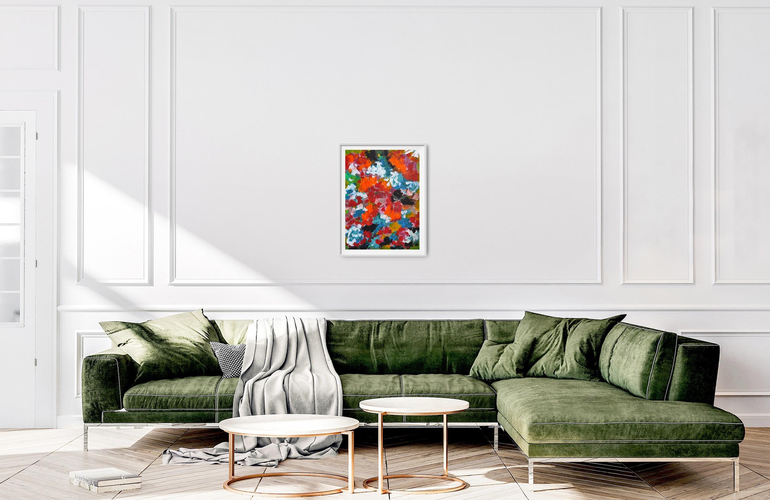 Pittura acrilica colorata ed espressiva contemporanea 
