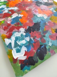 Contemporary expressive colorful acrylic painting "Spring color explosion"