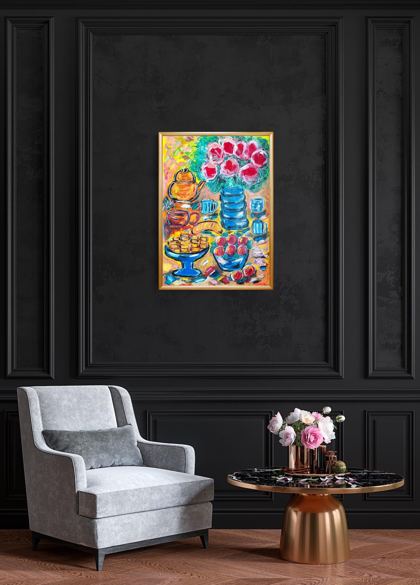 Nature morte expressionniste fauve contemporaine 