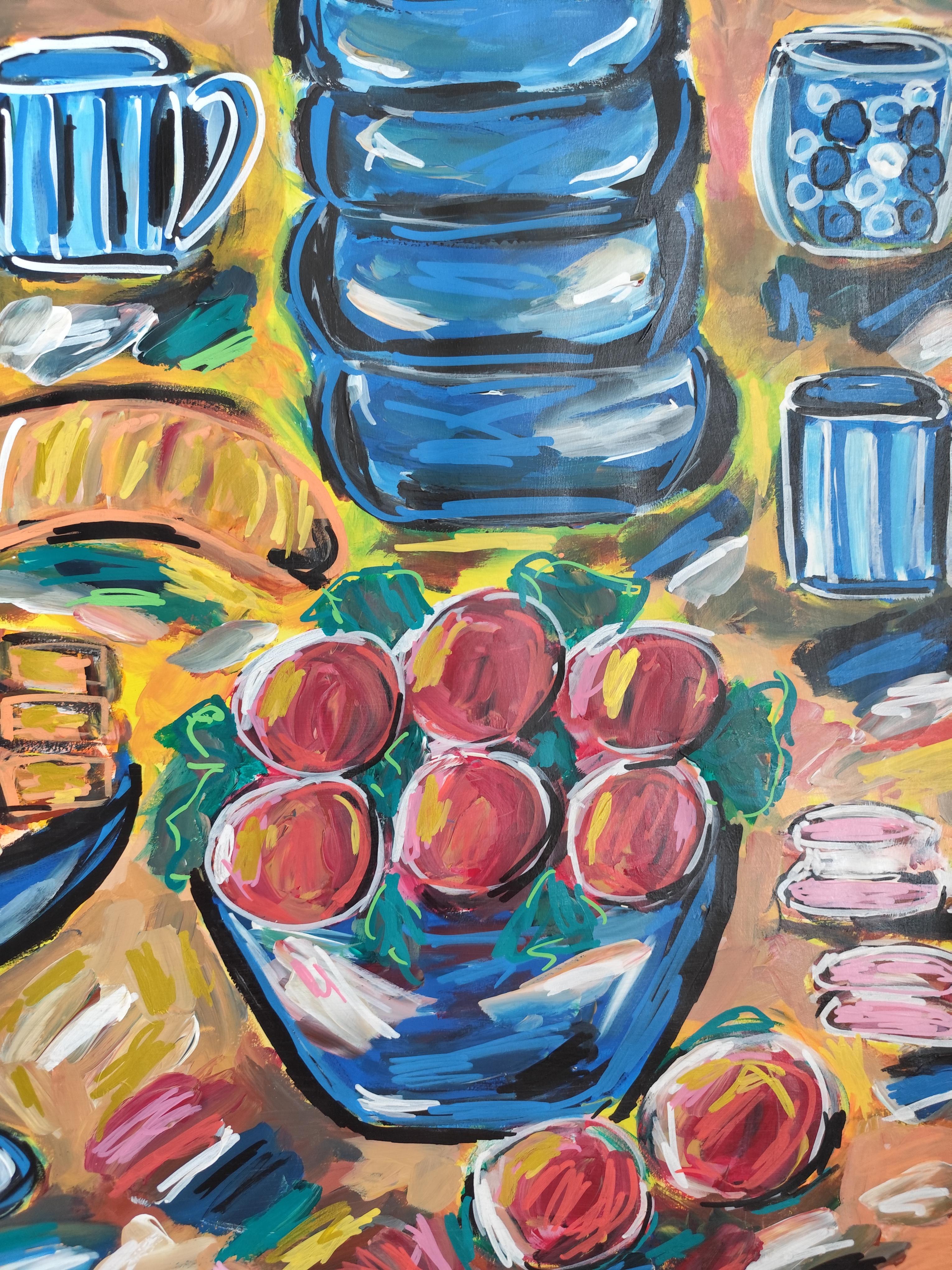 Nature morte expressionniste fauve contemporaine 