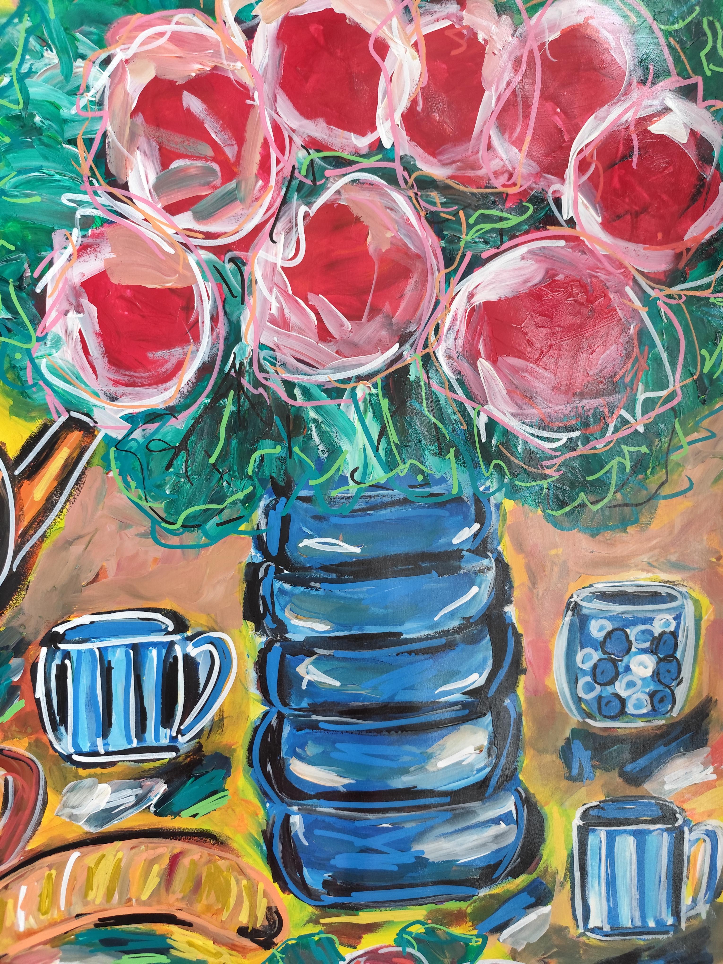 Nature morte expressionniste fauve contemporaine 
