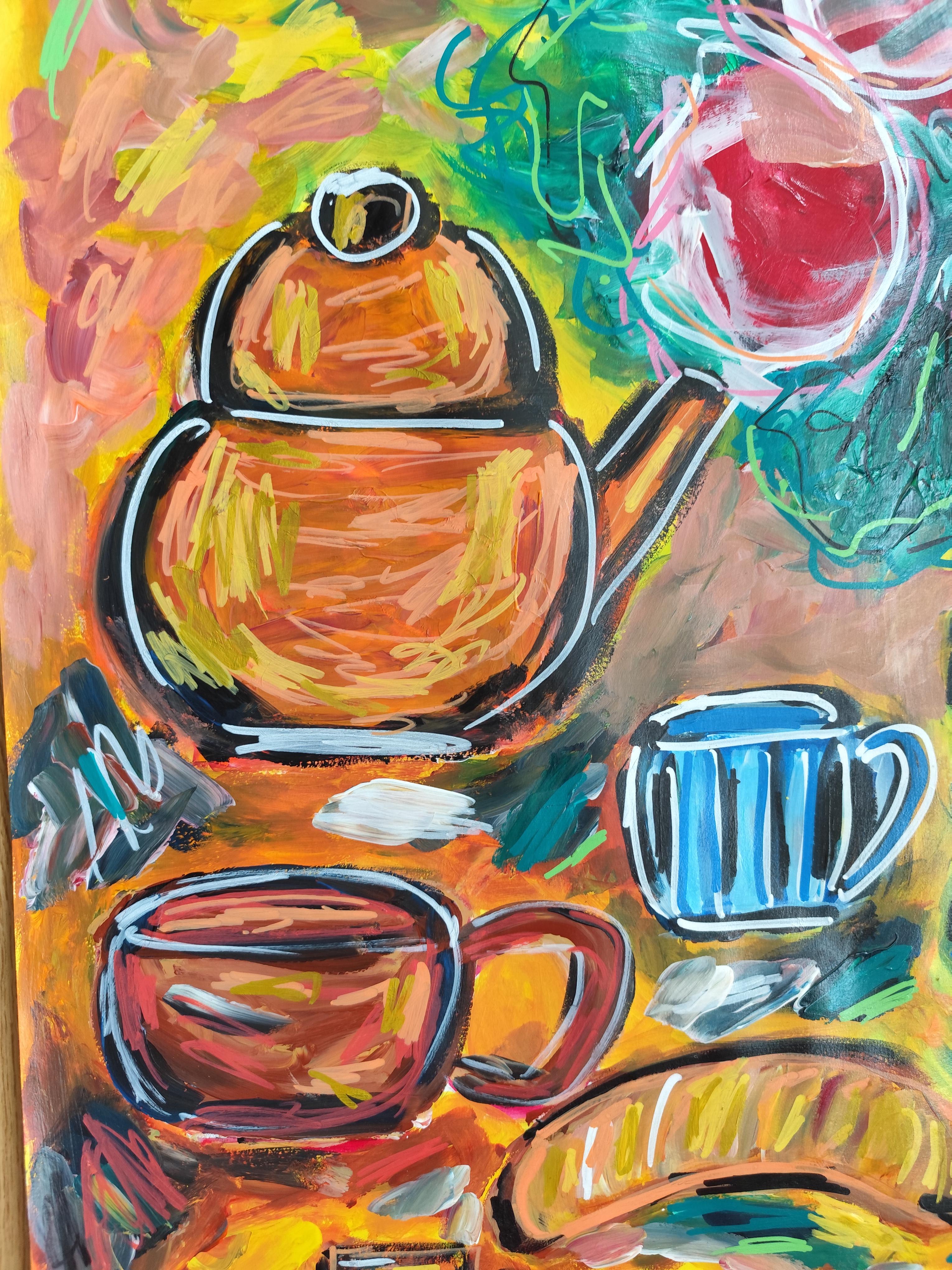 Nature morte expressionniste fauve contemporaine 