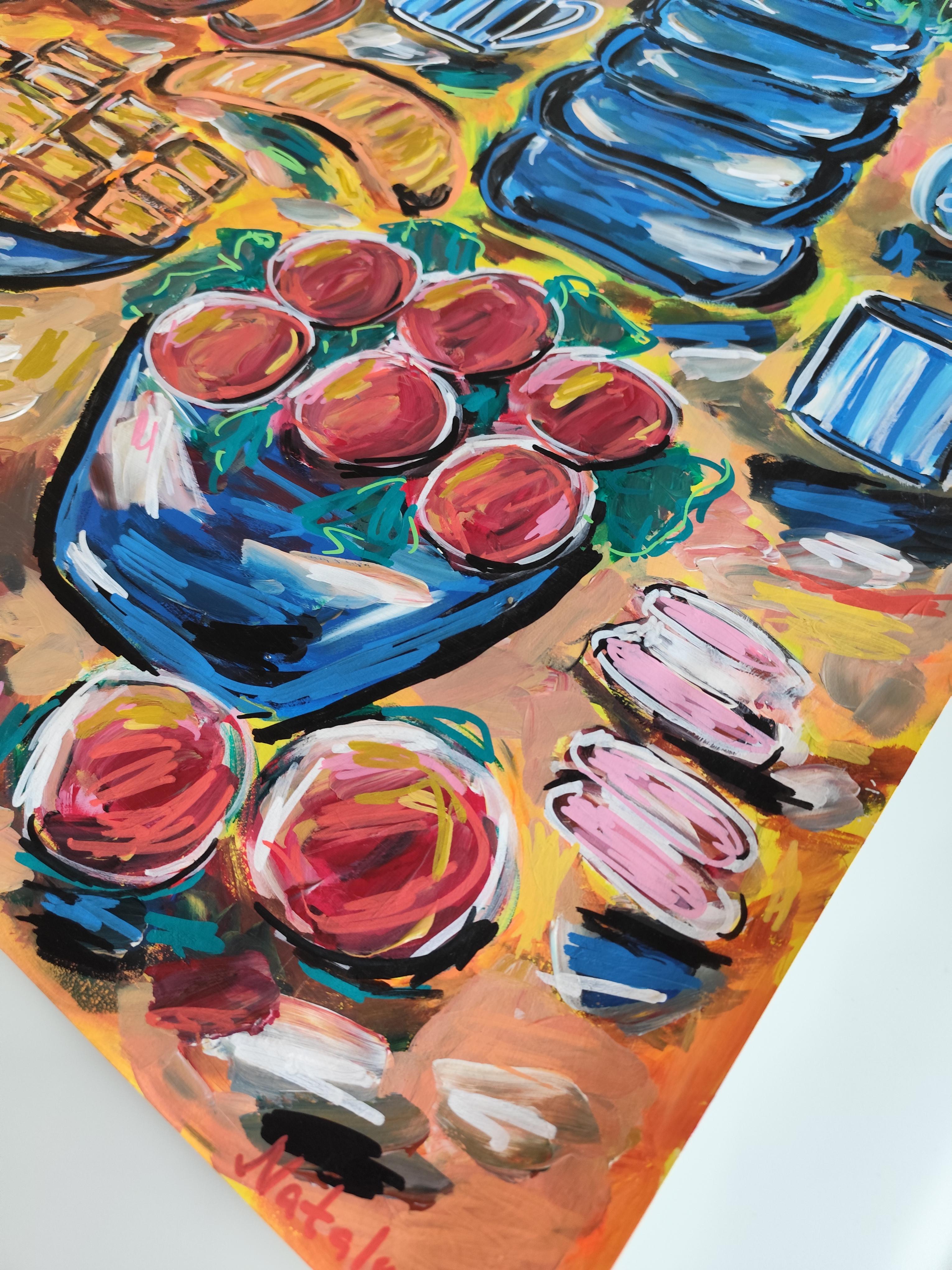 Nature morte expressionniste fauve contemporaine 
