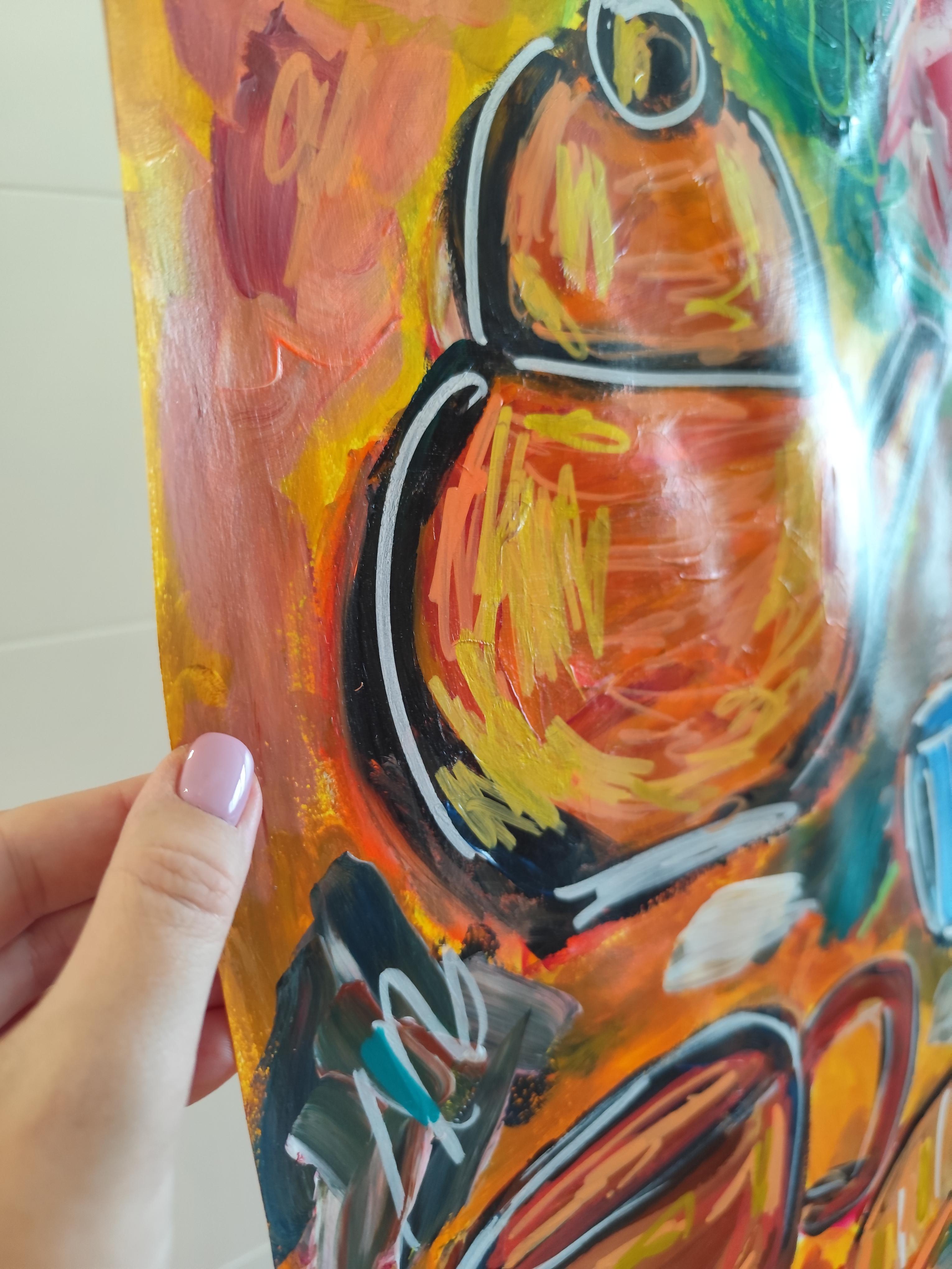 Nature morte expressionniste fauve contemporaine 
