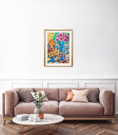 Contemporary fauvist expressionist still life painting "The tea time sonata"