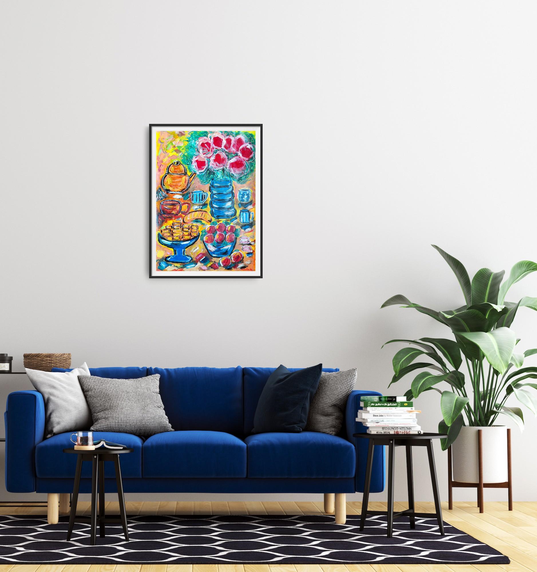 Nature morte expressionniste fauve contemporaine 