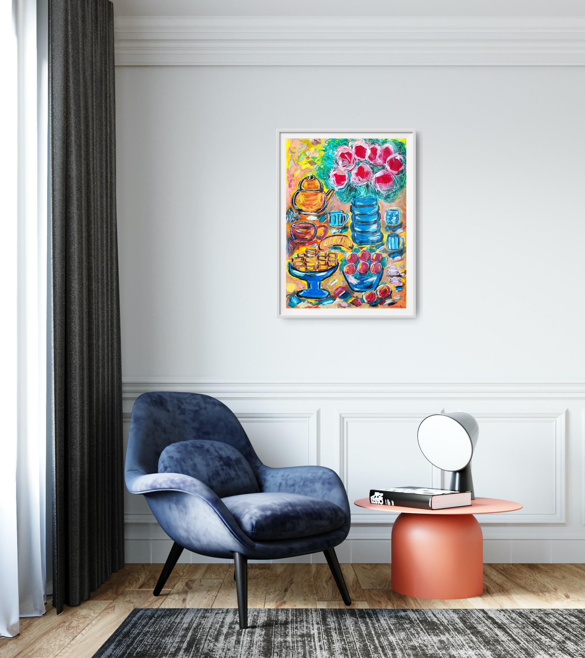Nature morte expressionniste fauve contemporaine 