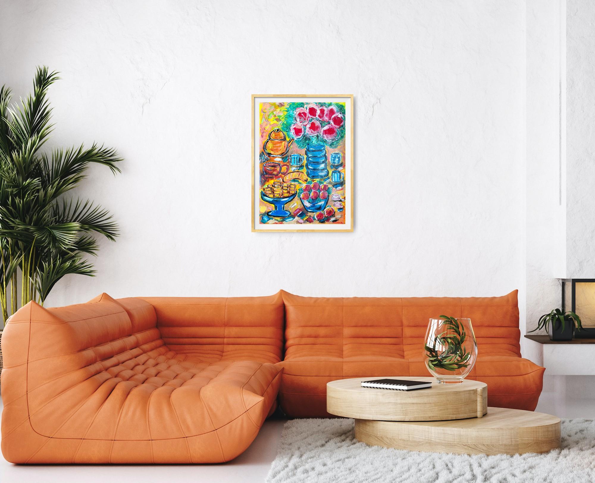 Nature morte expressionniste fauve contemporaine 